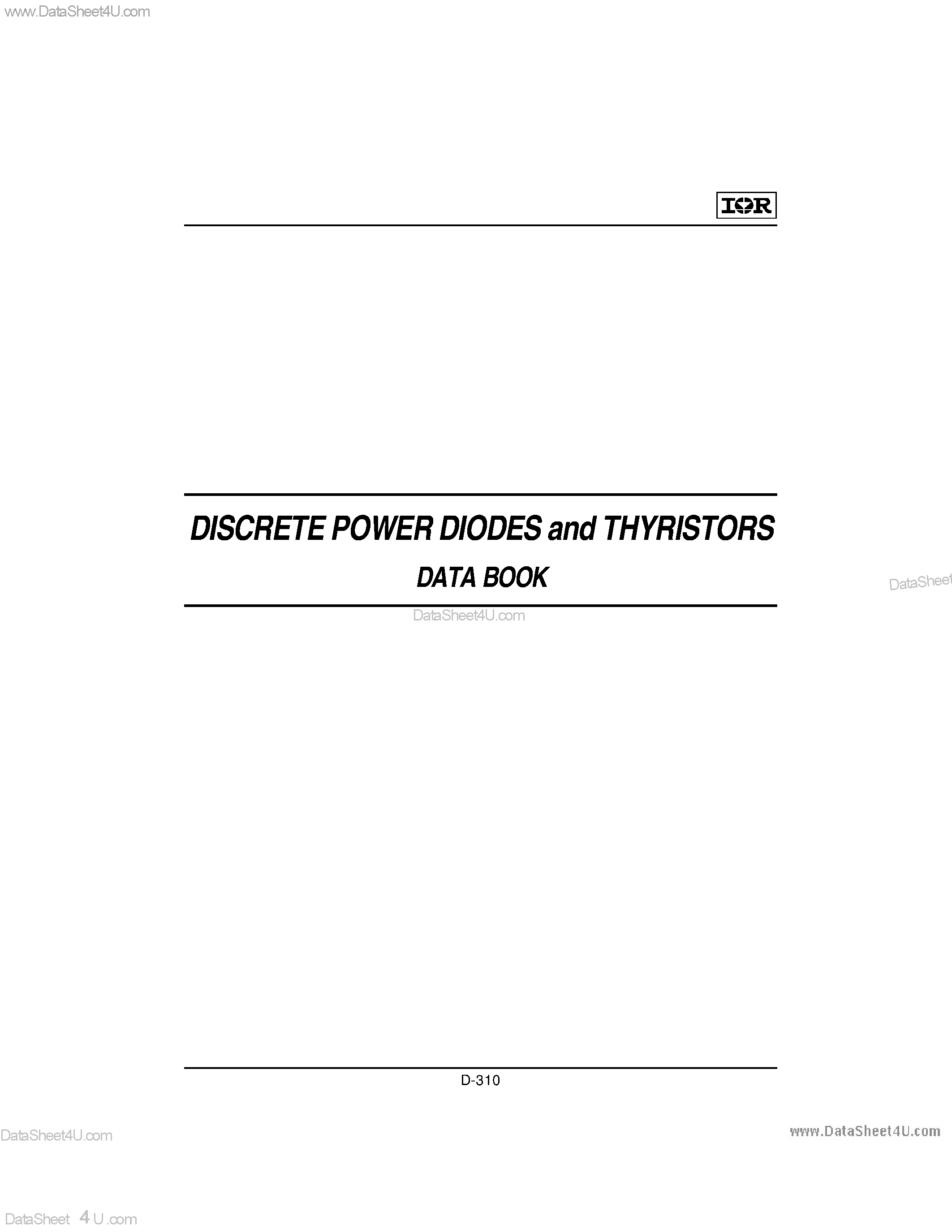 Datasheet ST300C - PHASE CONTROL THYRISTORS Hockey Puk Version page 1