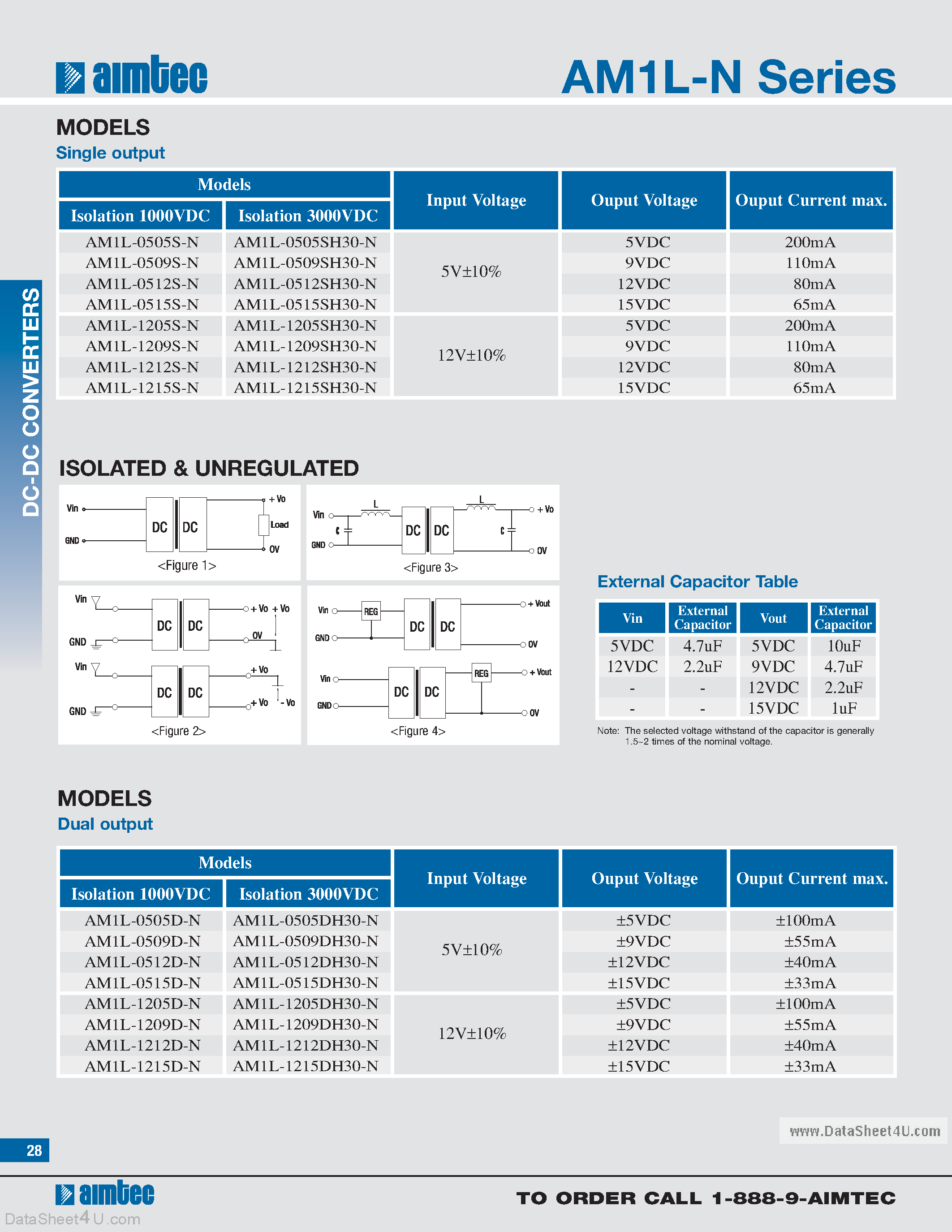 Datasheet AM1L-0505SH30-N - (AM1L-N Series) 1 Watt DC-DC Converter page 2