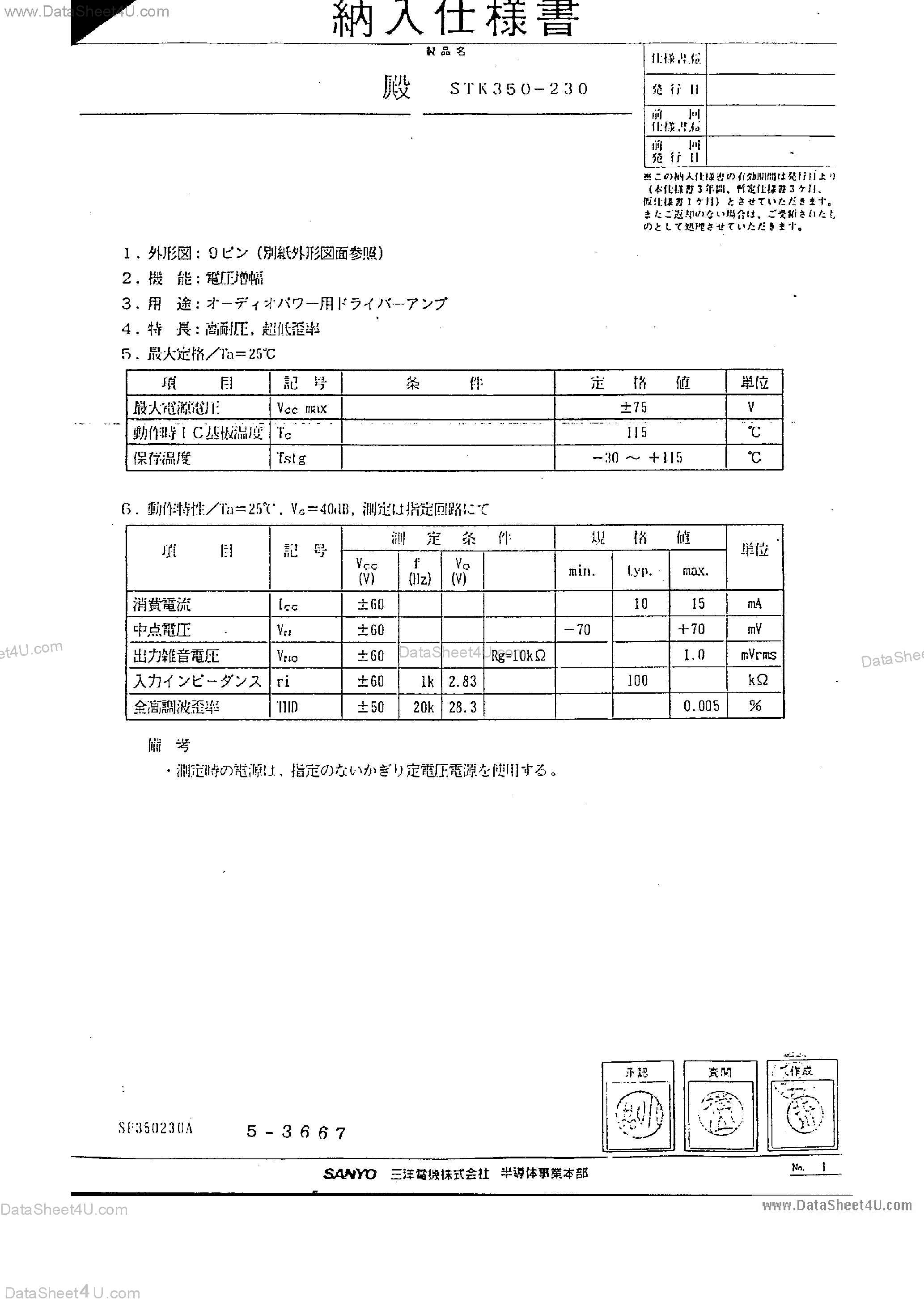 Datasheet STK350-230 - STK350-230 page 2