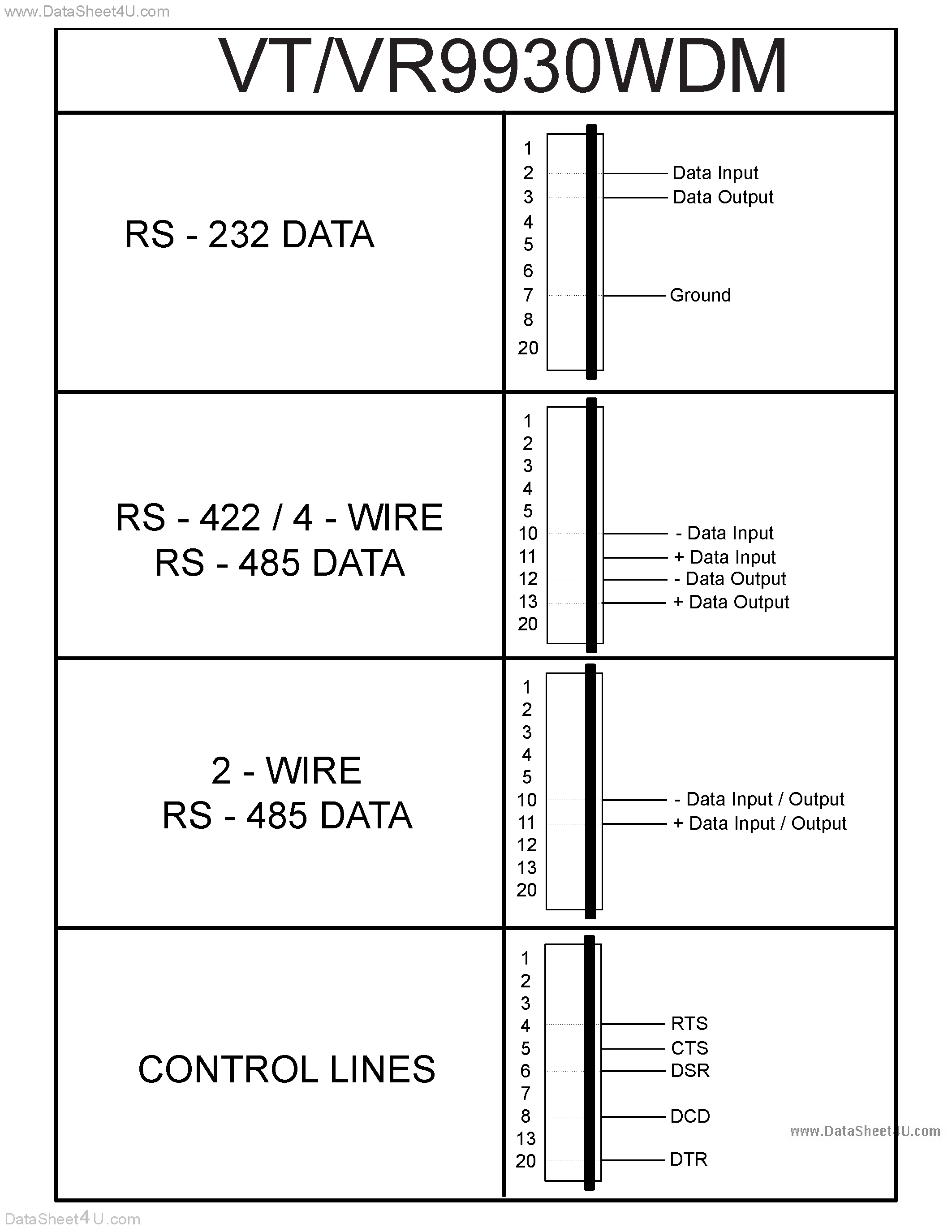 Datasheet VT9930WDM - Installation / Operation Instructions Warranty Information page 2