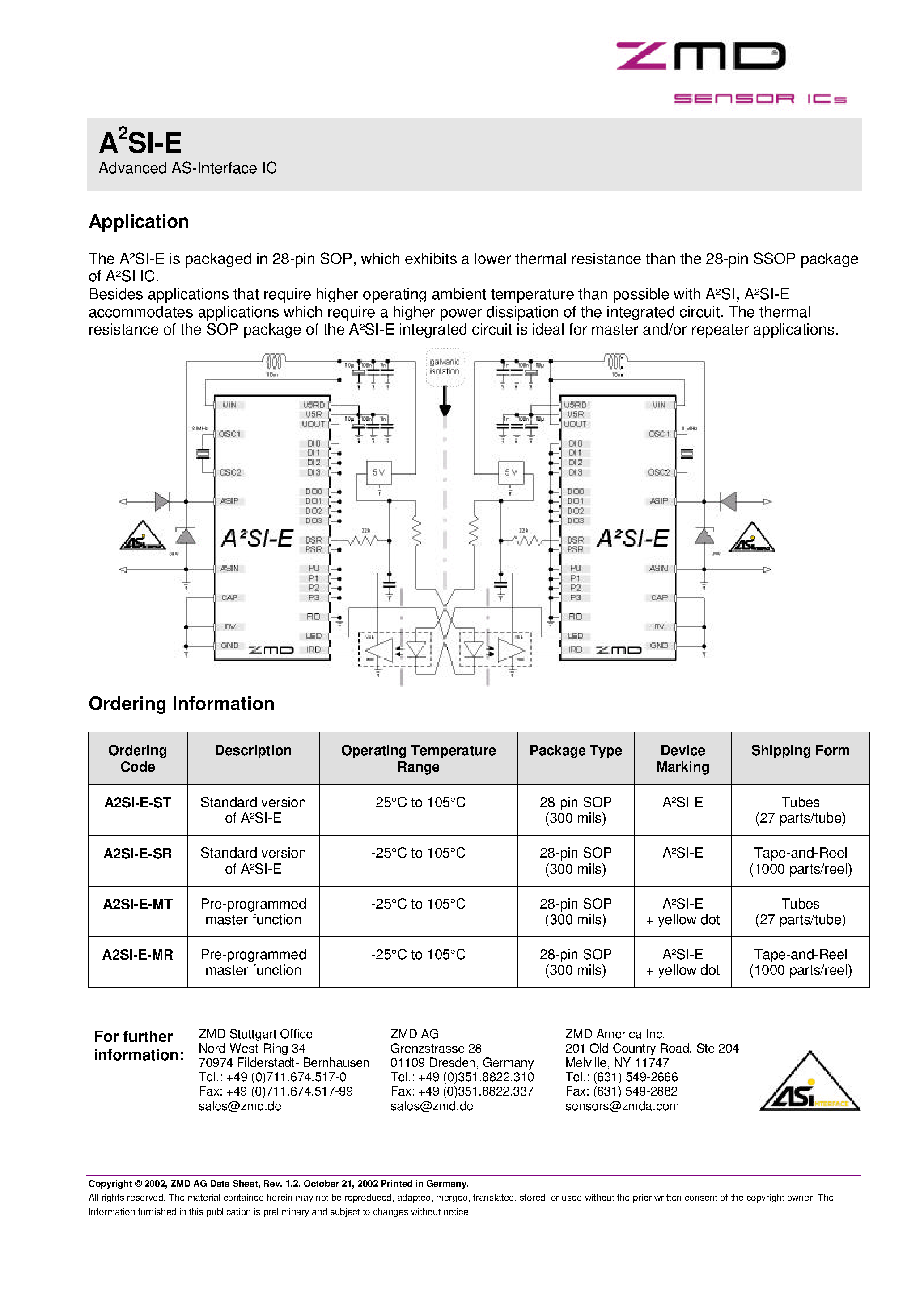 Даташит A2SI-E - Advanced AS-Interface IC страница 2
