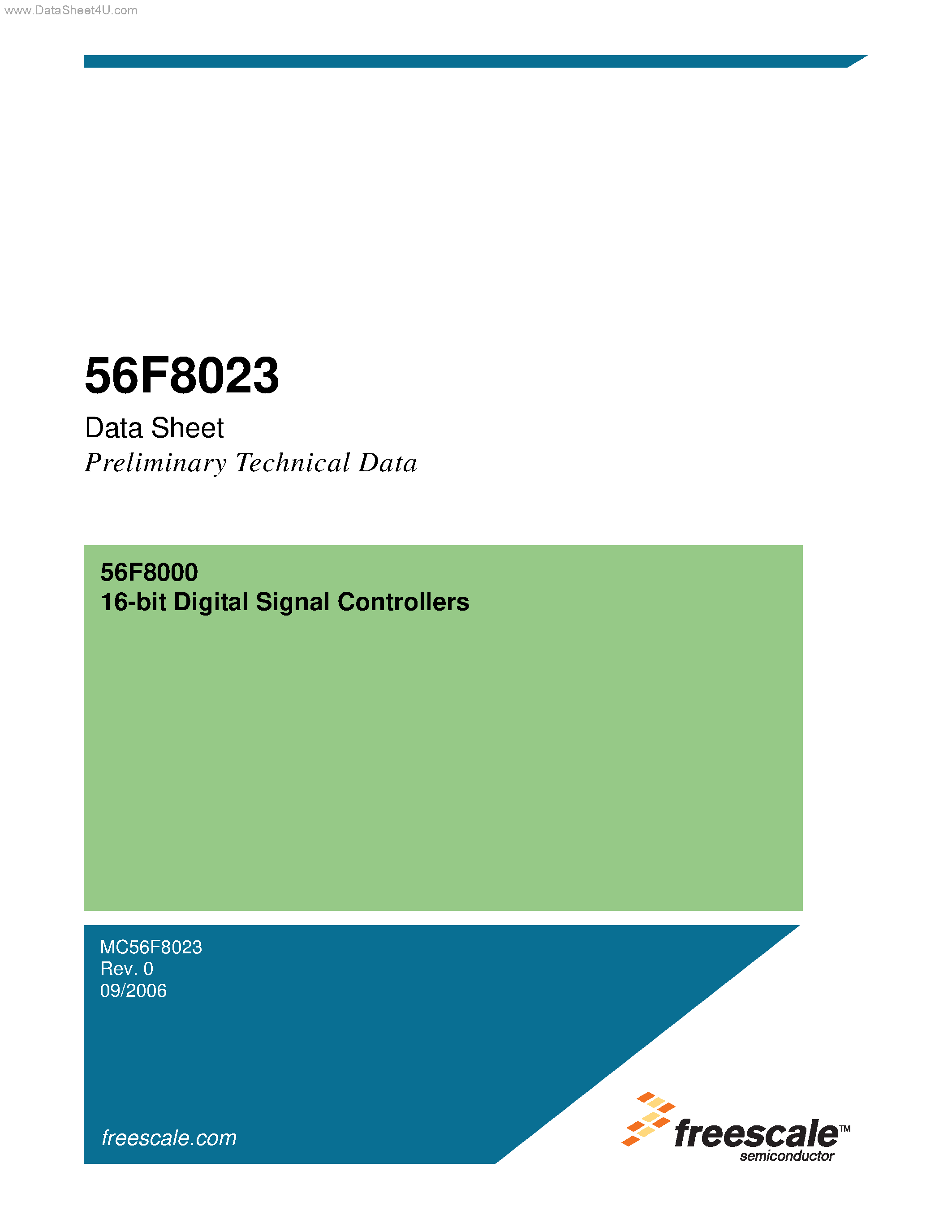Datasheet MC568023 - 16-Bit Digital Signal Controllers page 1