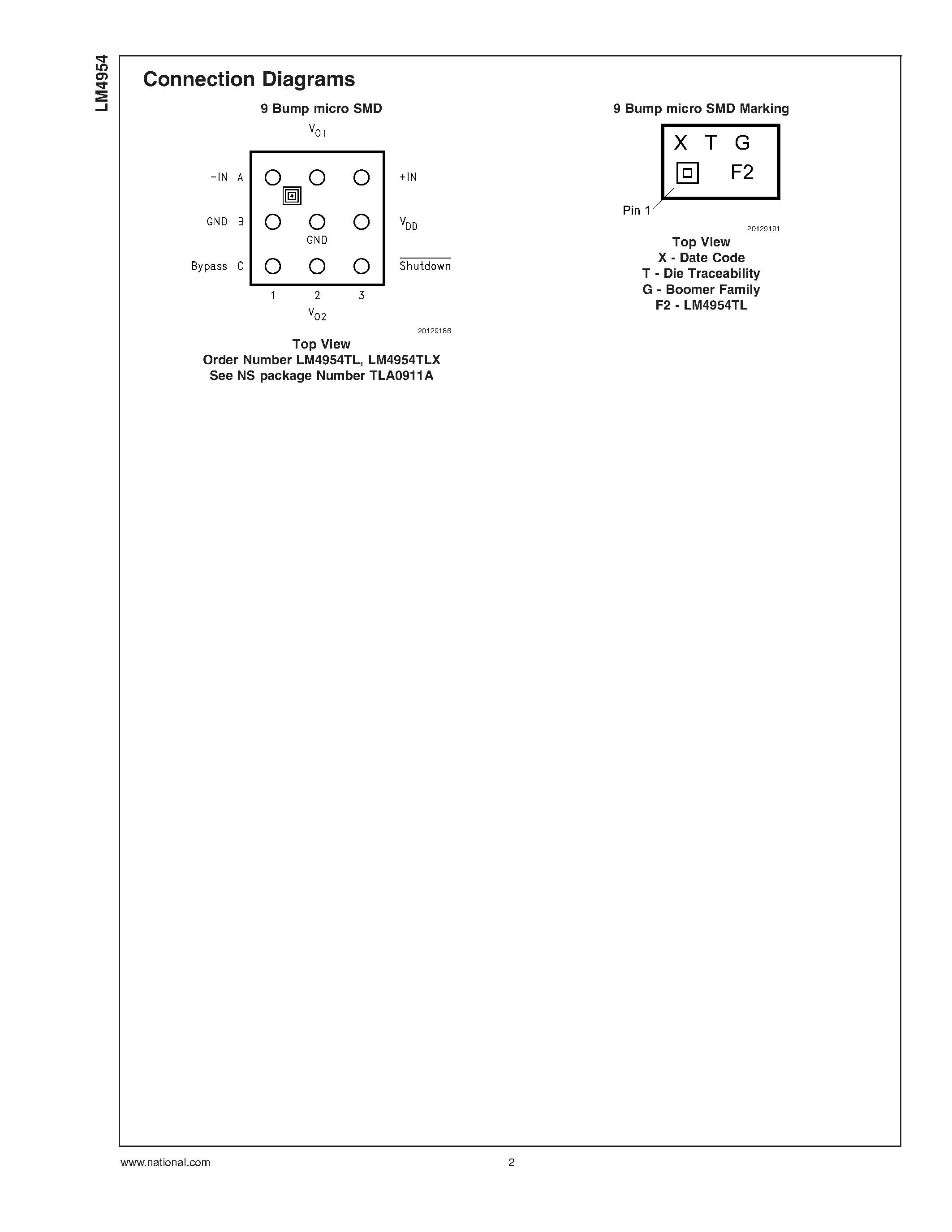 Datasheet LM4954 - HIgh Voltage 3 Watt Audio Power Amplifier page 2