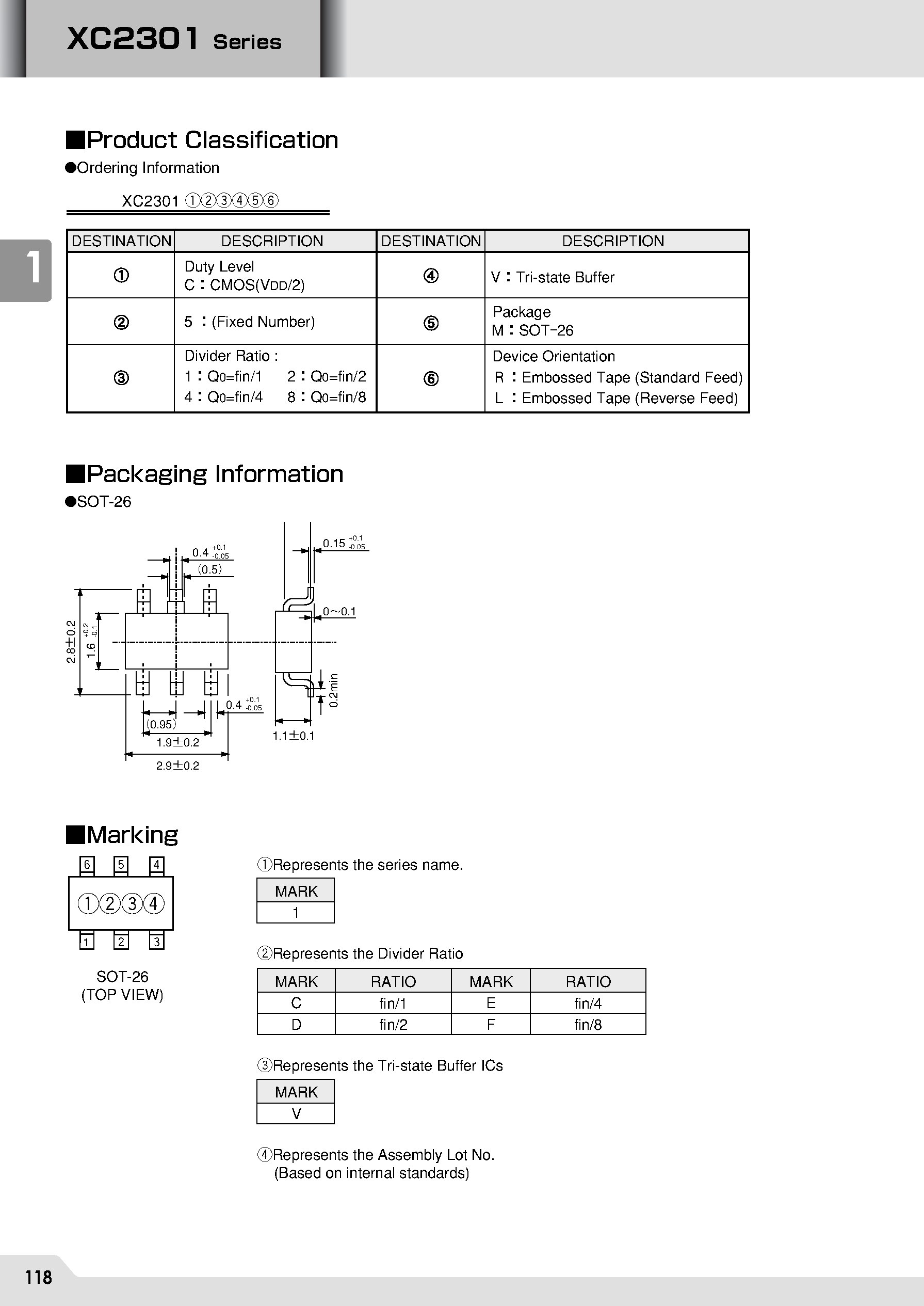 Даташит XC2301 - Tri-State Buffer ICs страница 2