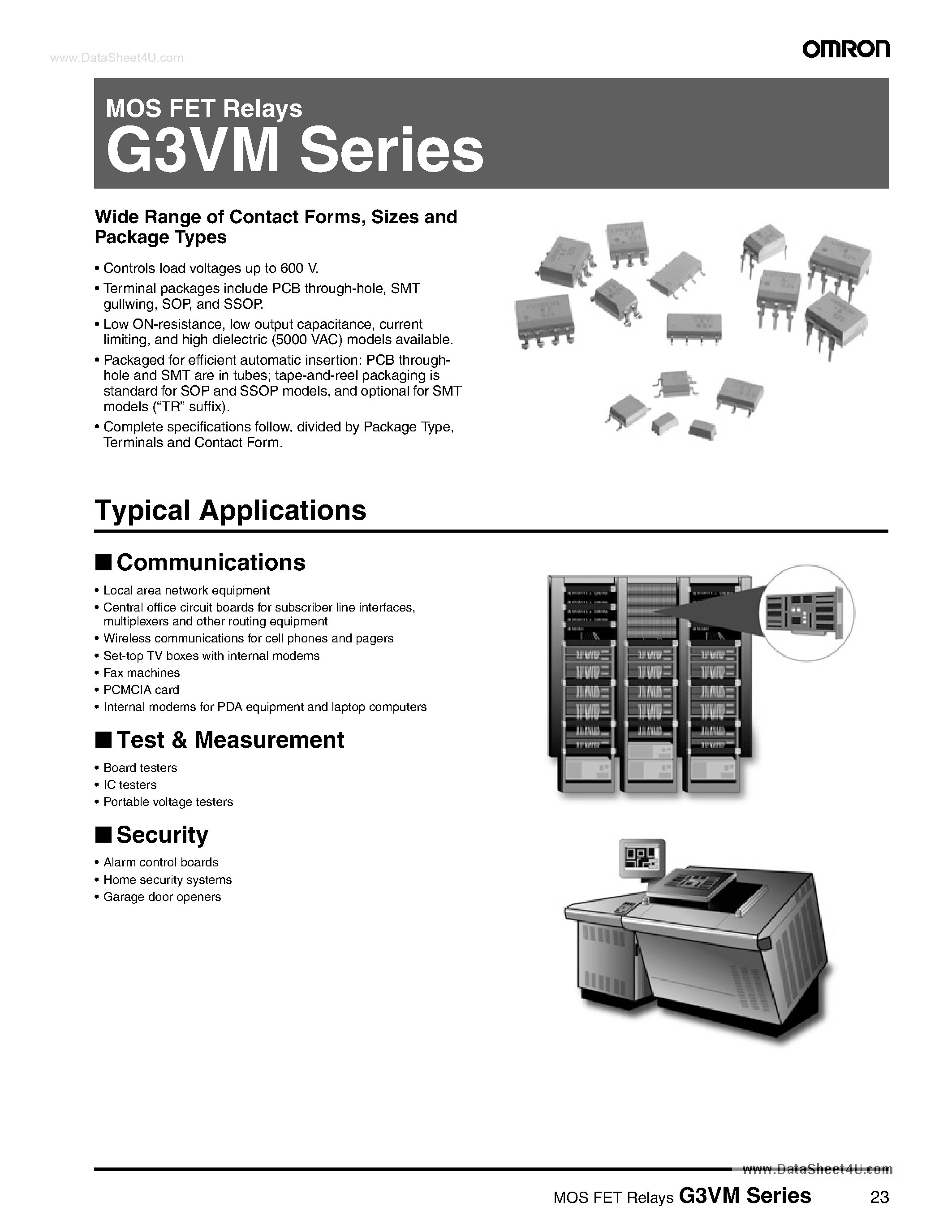 Datasheet G3VM-21xx - G3VM Series MOS Fet Relaysdata Sheet page 1