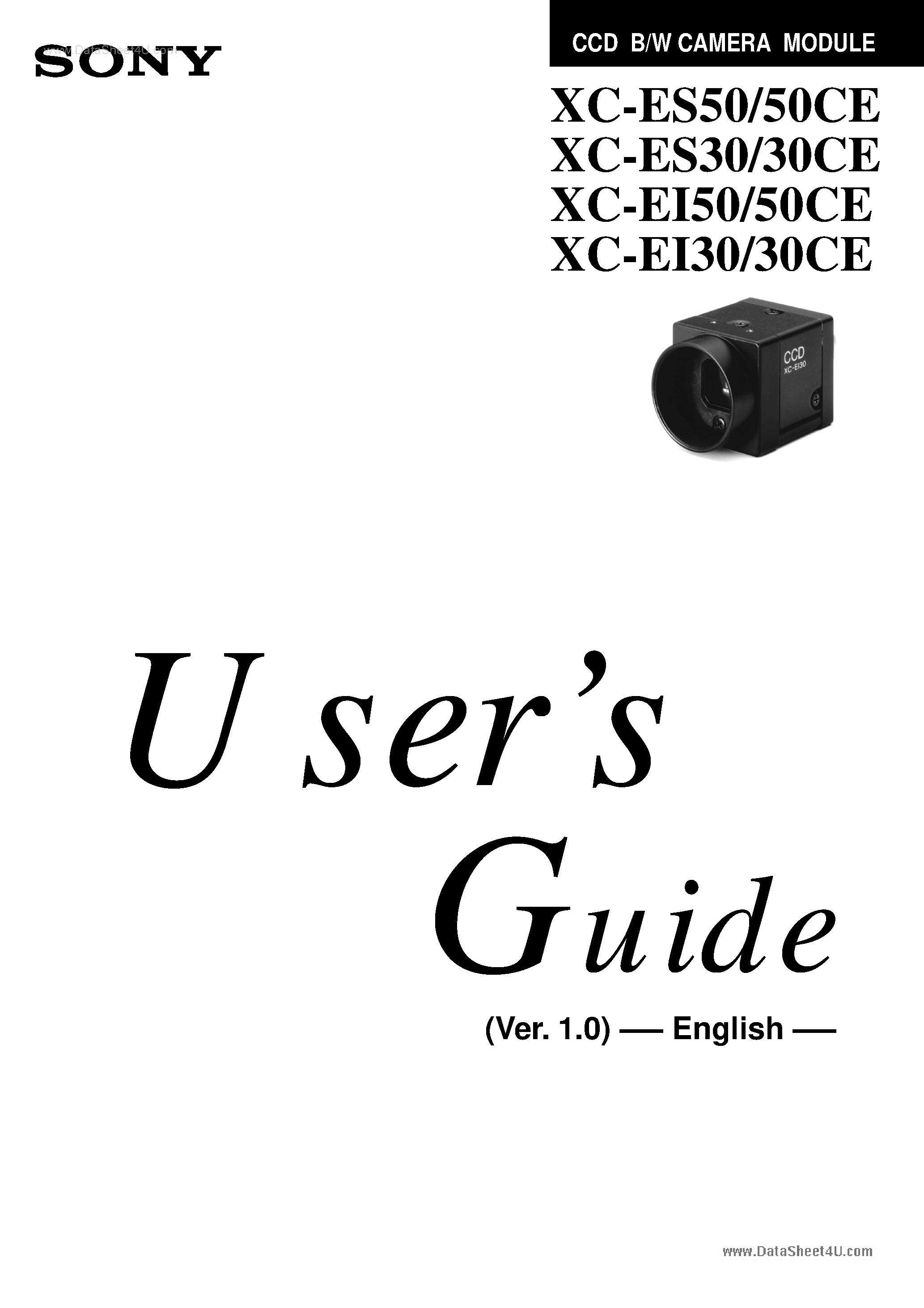 Datasheet XC-EI30 - (XC-Exx0CE) CCD B/W Camera Module page 1