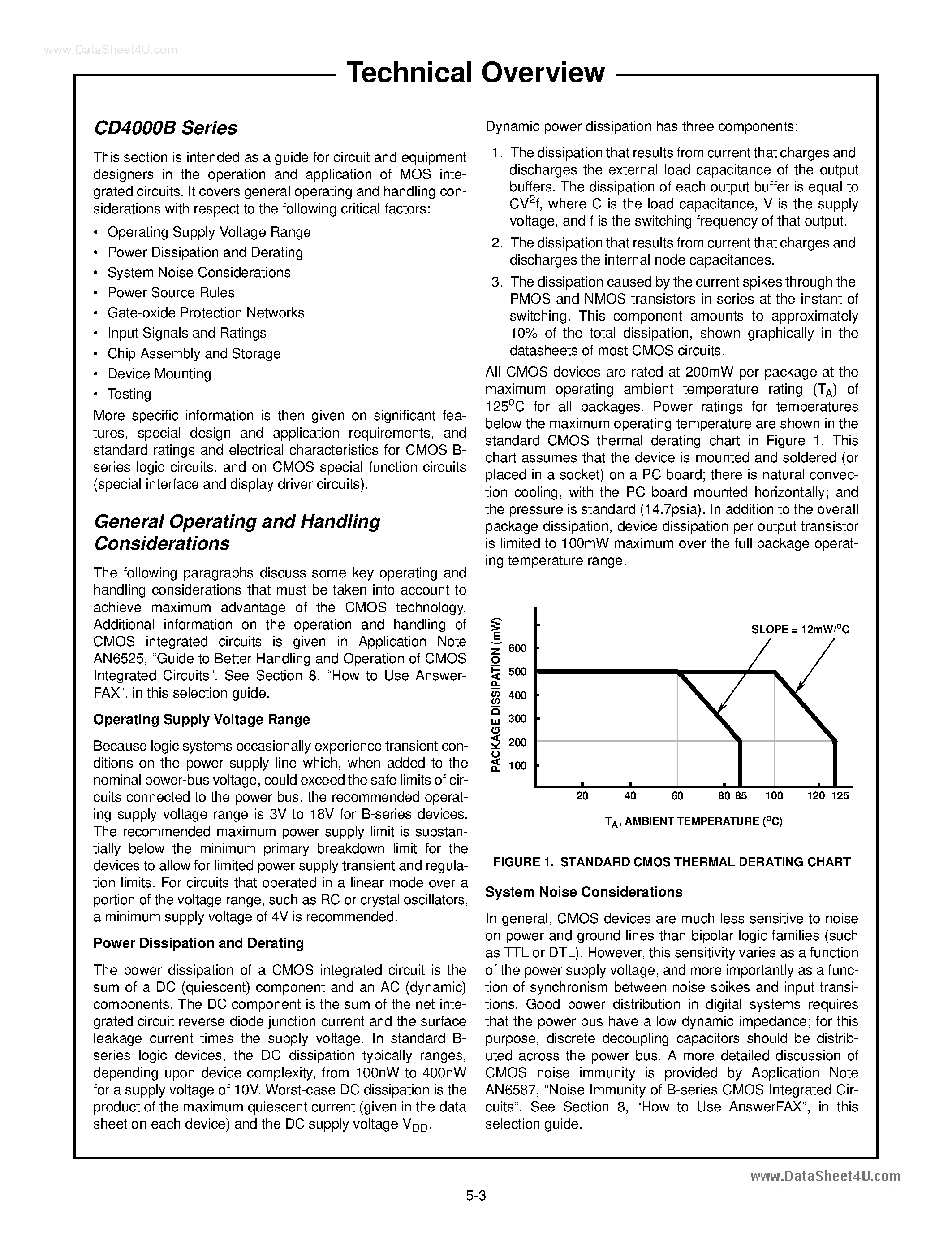 Datasheet CD4096B - (CD4000B Series) Technical Overview page 1