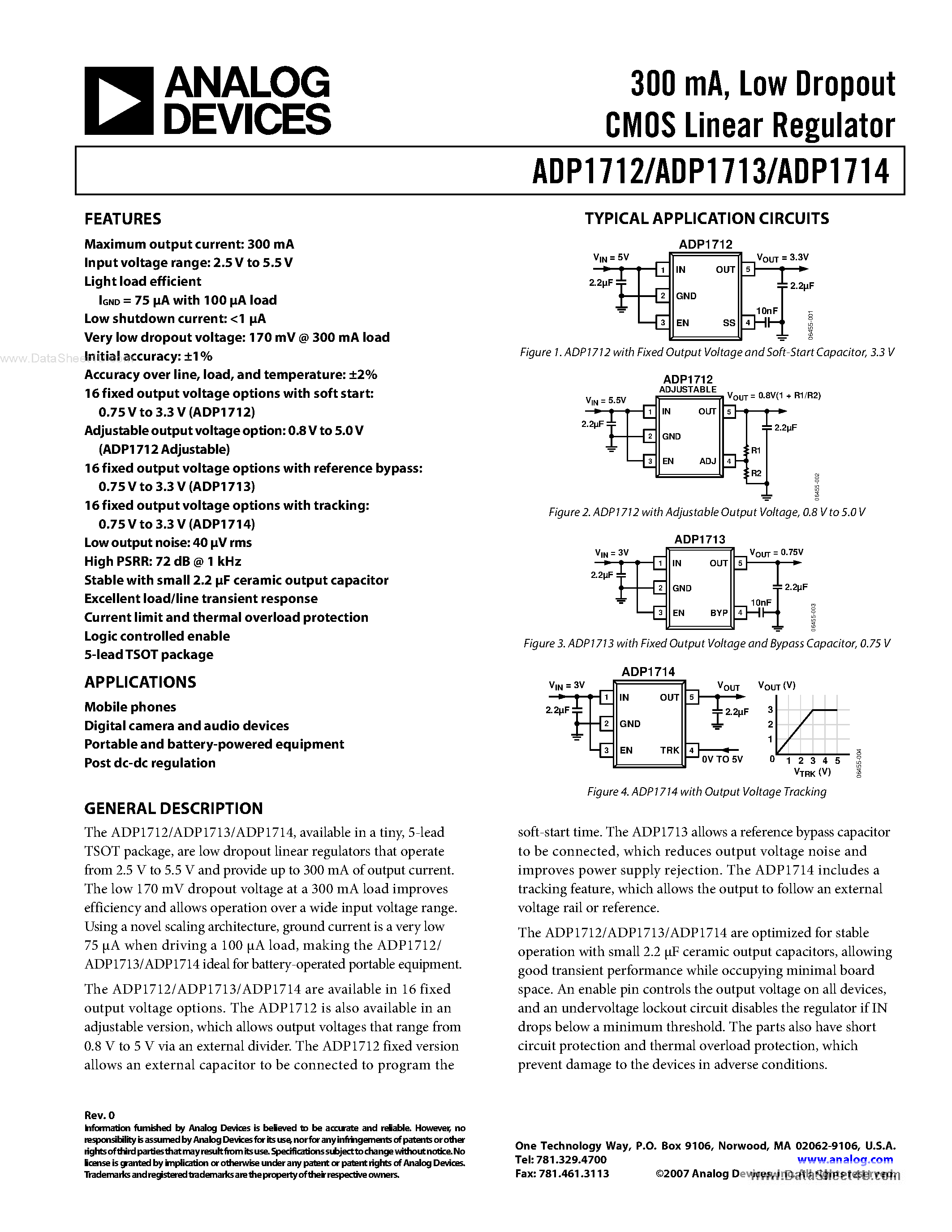 Datasheet ADP1712 - (ADP1712 - ADP1714) evaluation boards page 1