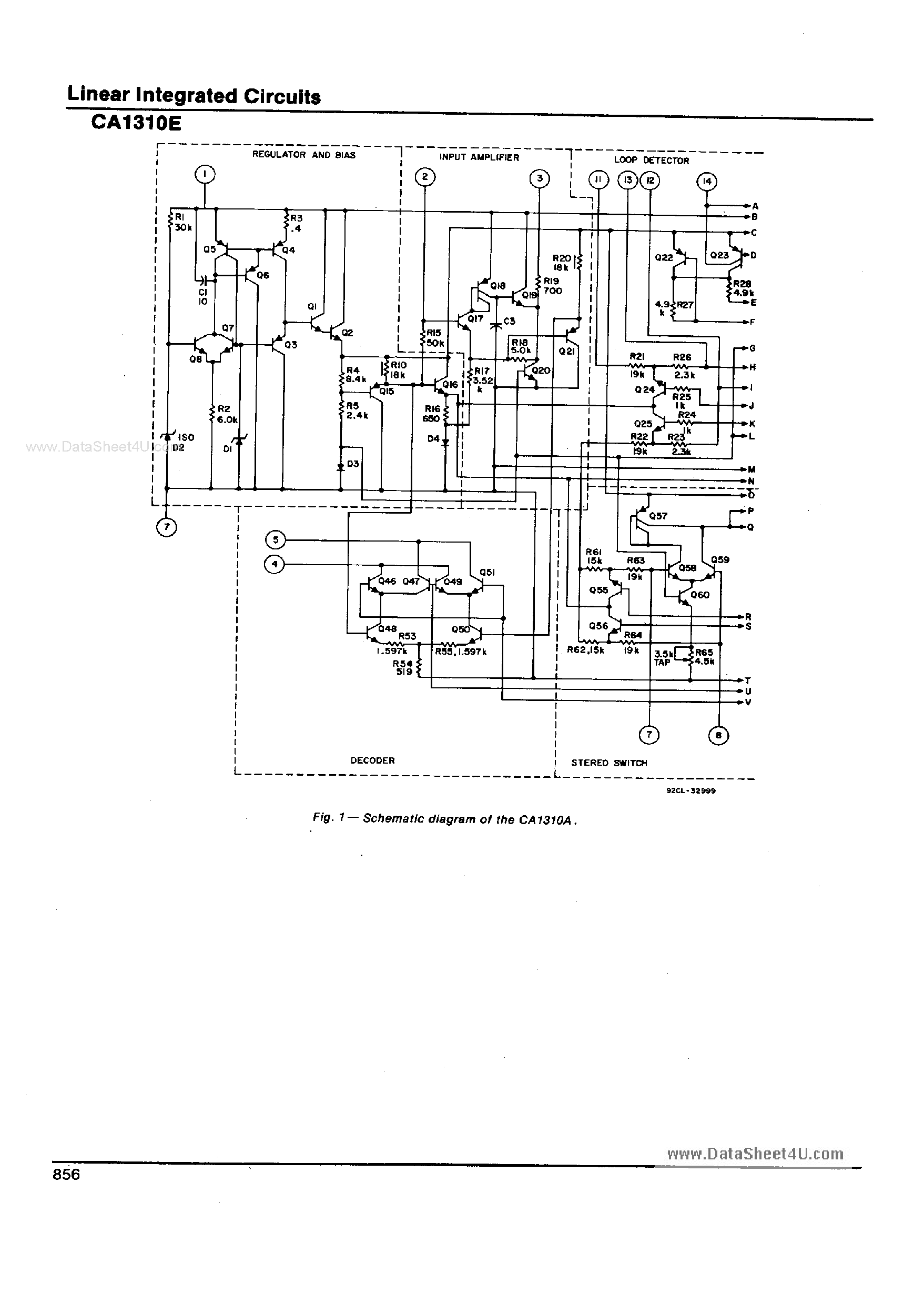 Даташит CA1310E - RC Phase Lock Loop Stereo Decoder страница 2