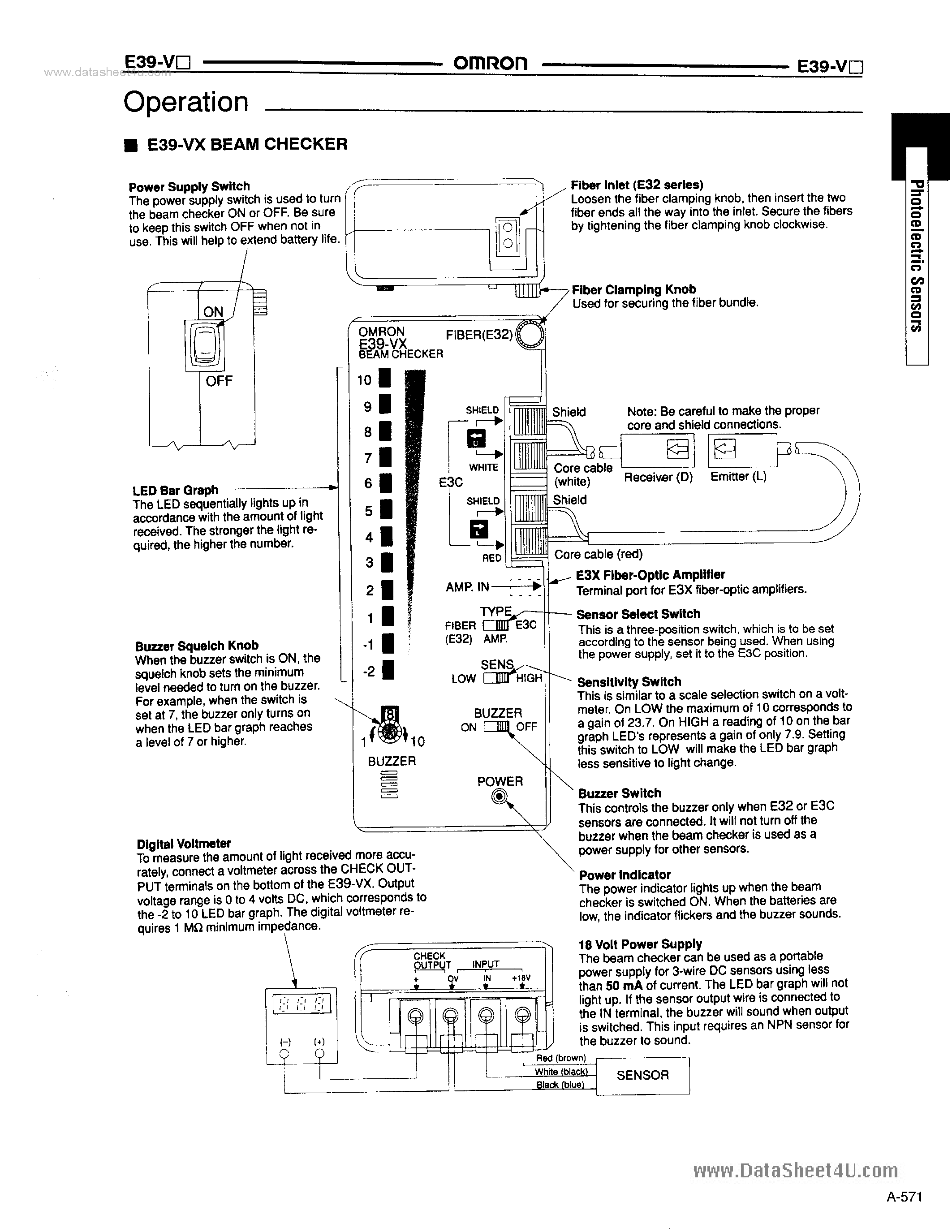 Даташит E39-V - Sensor Checker страница 2
