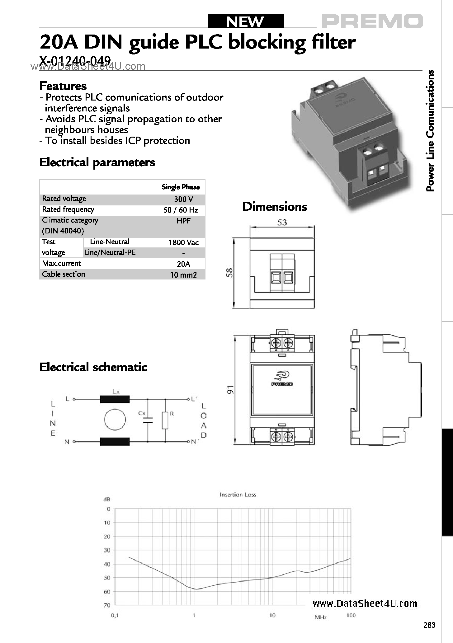 Datasheet X-01240-049 - PLC Accessories page 1