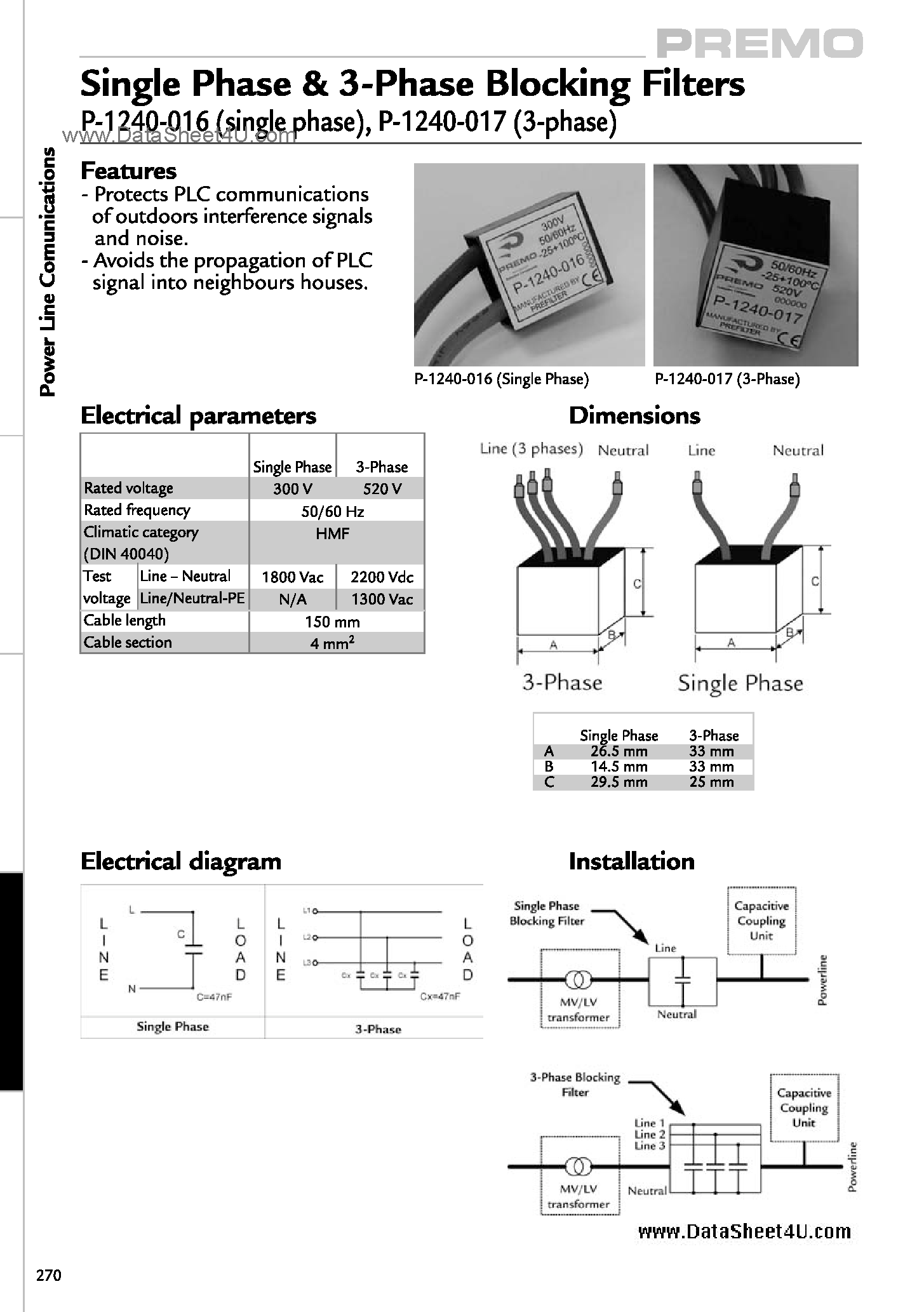 Datasheet P-1240-016 - PLC Accessories page 1