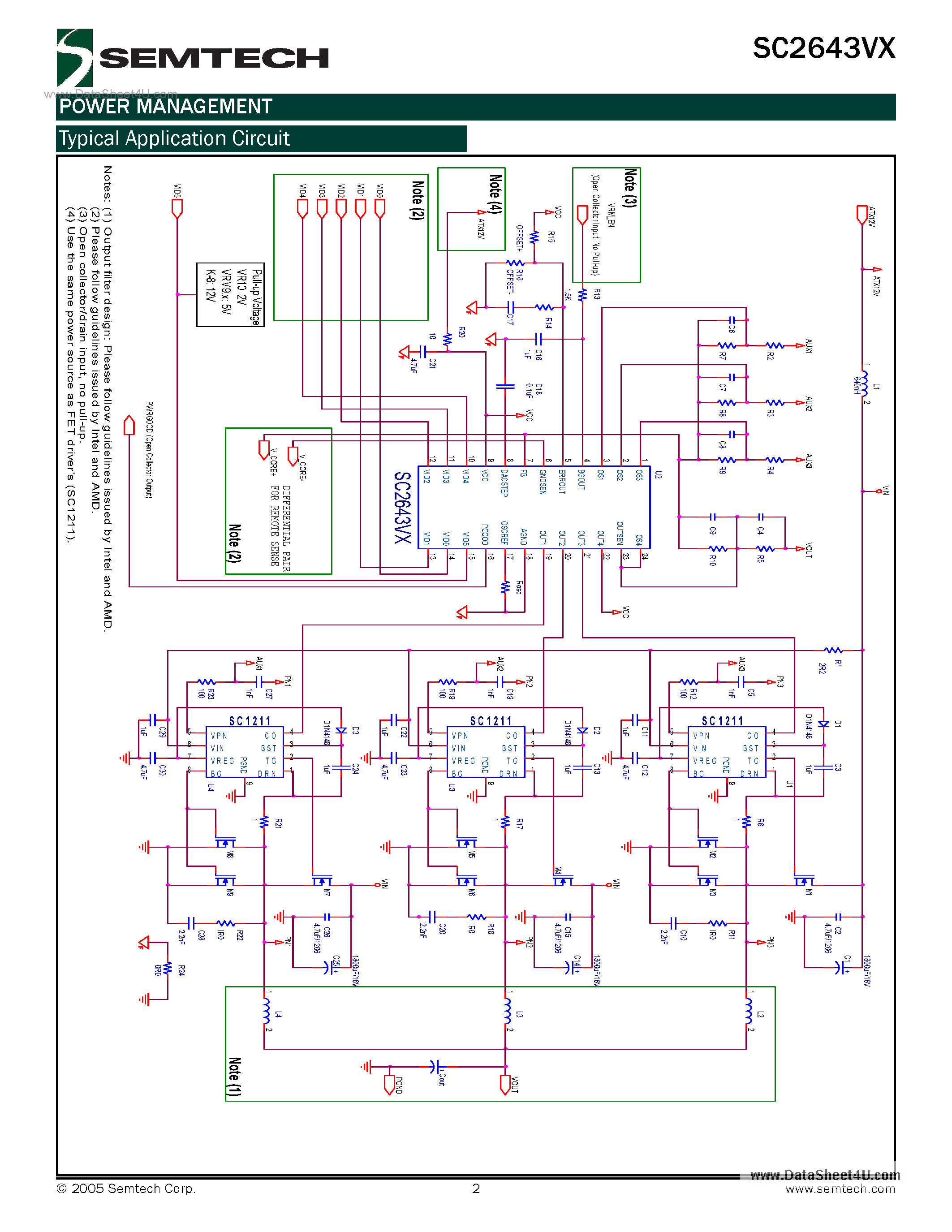 Даташит на микросхему SC2643VX страница 2 Даташит SC2643VX - Multi-Platform Multi-Phase PWM Controller страница 2