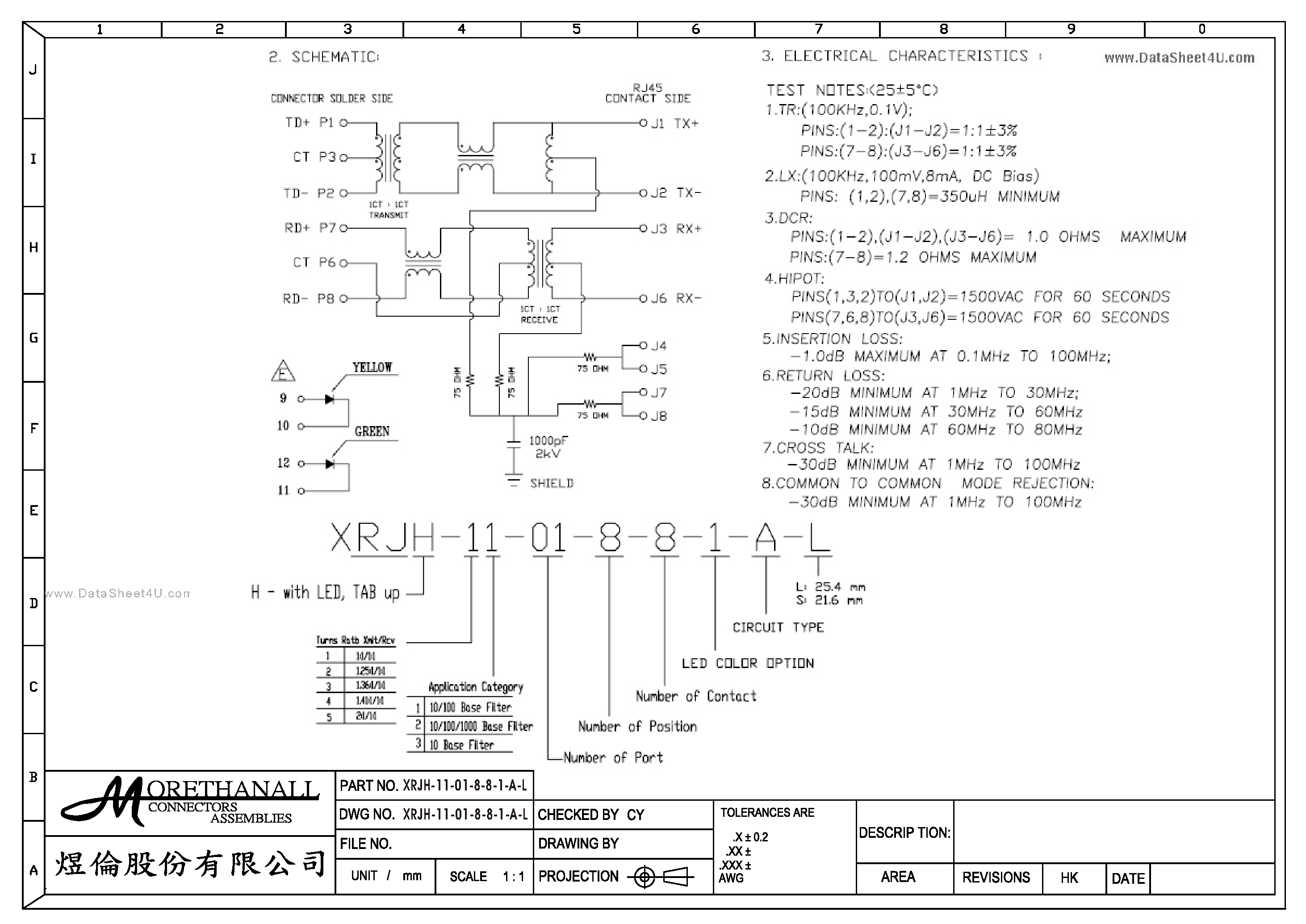 Datasheet XRJH-11-01-8-8-1-A-L - Connector page 2
