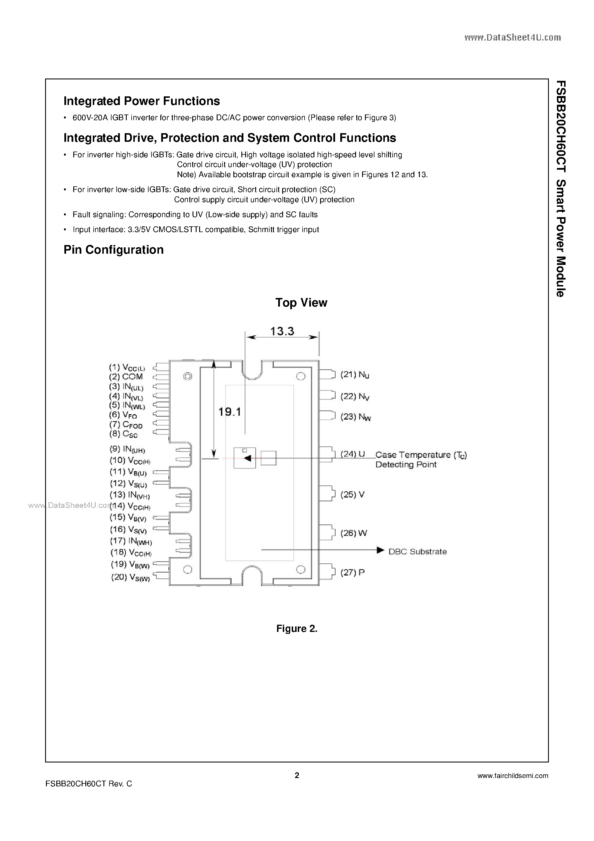 Datasheet FSBB20CH60CT - Smart Power Module page 2