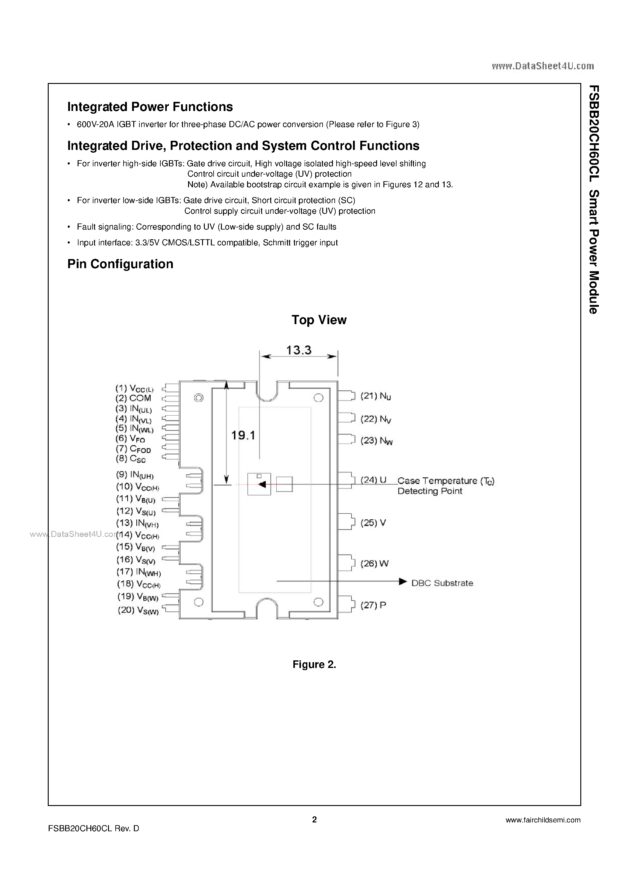 Datasheet FSBB20CH60CL - Smart Power Module page 2