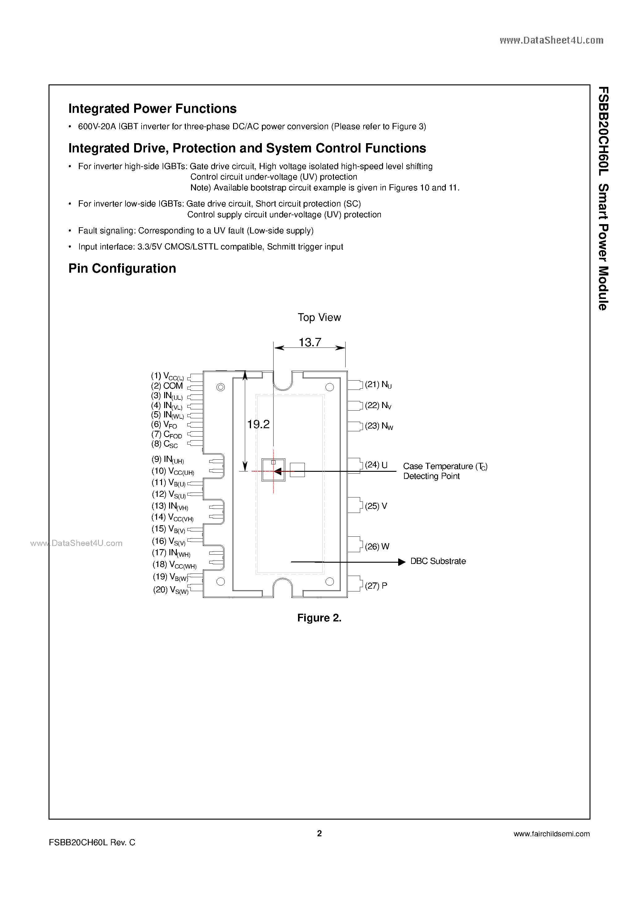 Datasheet FSBB20CH60L - Smart Power Module page 2