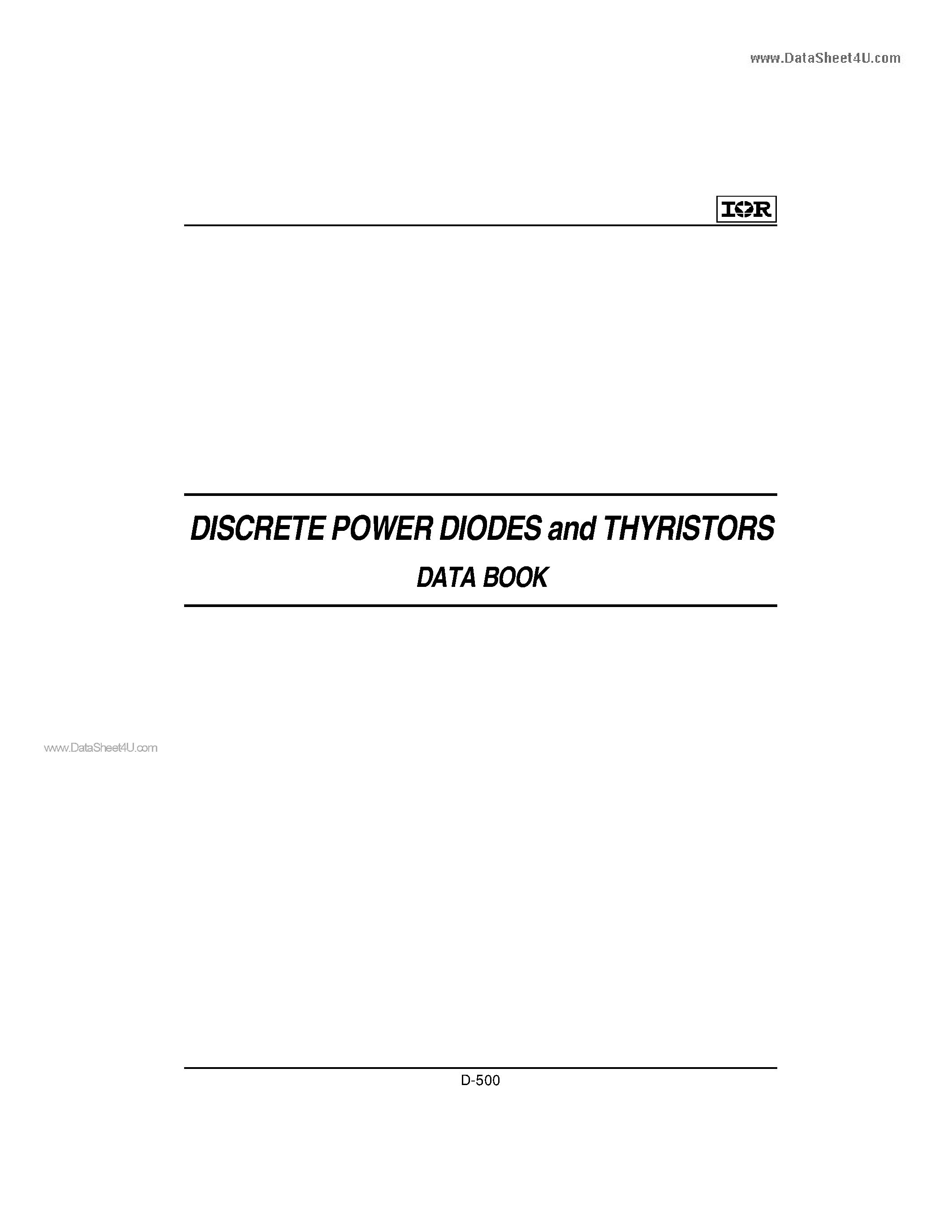 Datasheet ST333S - INVERTER GRADE THYRISTORS Stud Version page 1