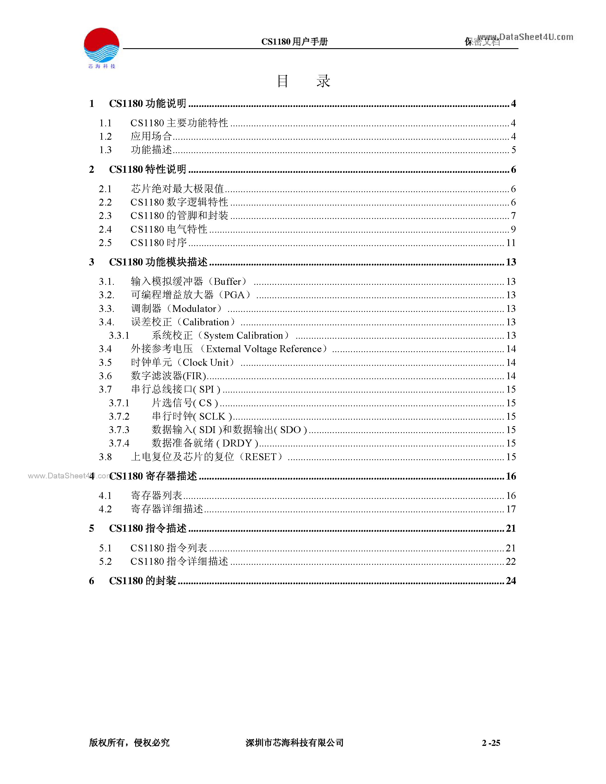 Datasheet CS1180 - CS1180 page 2