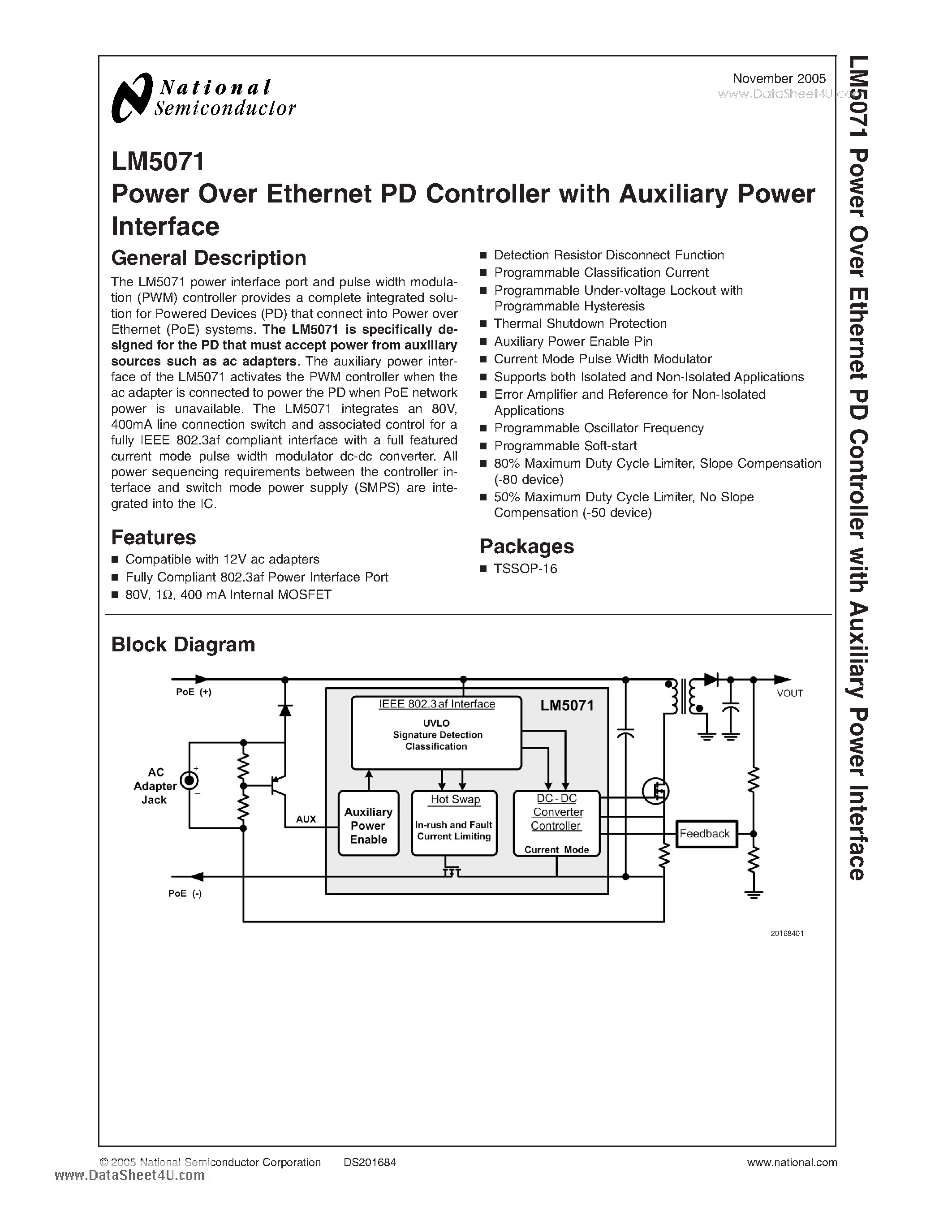 Datasheet 5071MT - Search -----> LM5071MT page 1