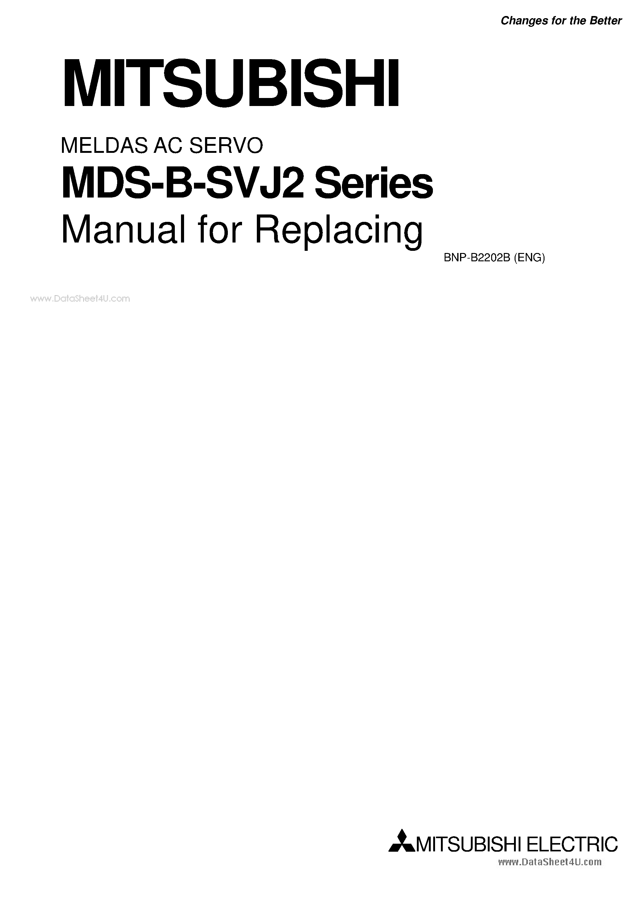 Datasheet MDS-B-SVJ2 - MELDAS AC SERVO page 1