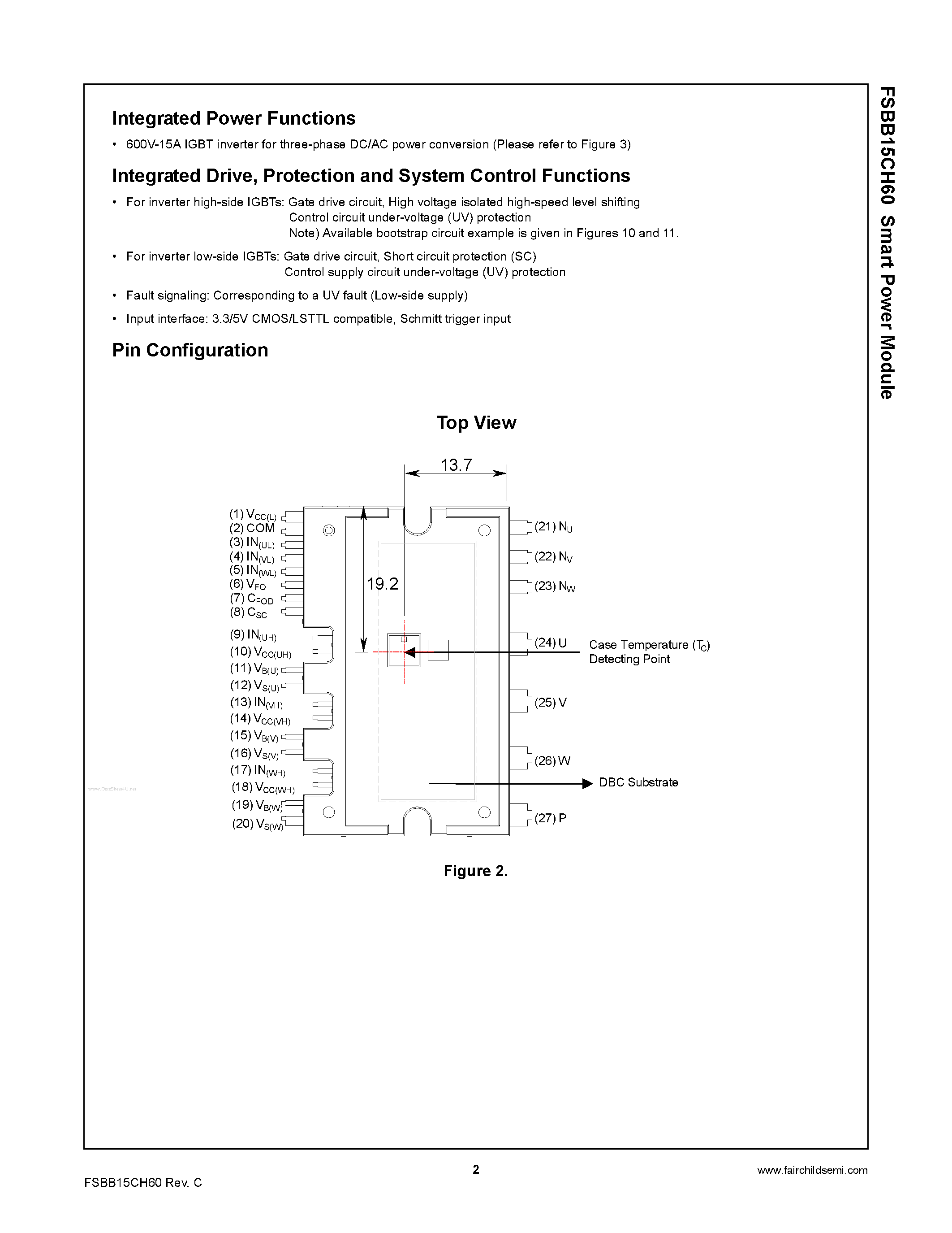 Datasheet FSBB15CH60 - Smart Power Module page 2