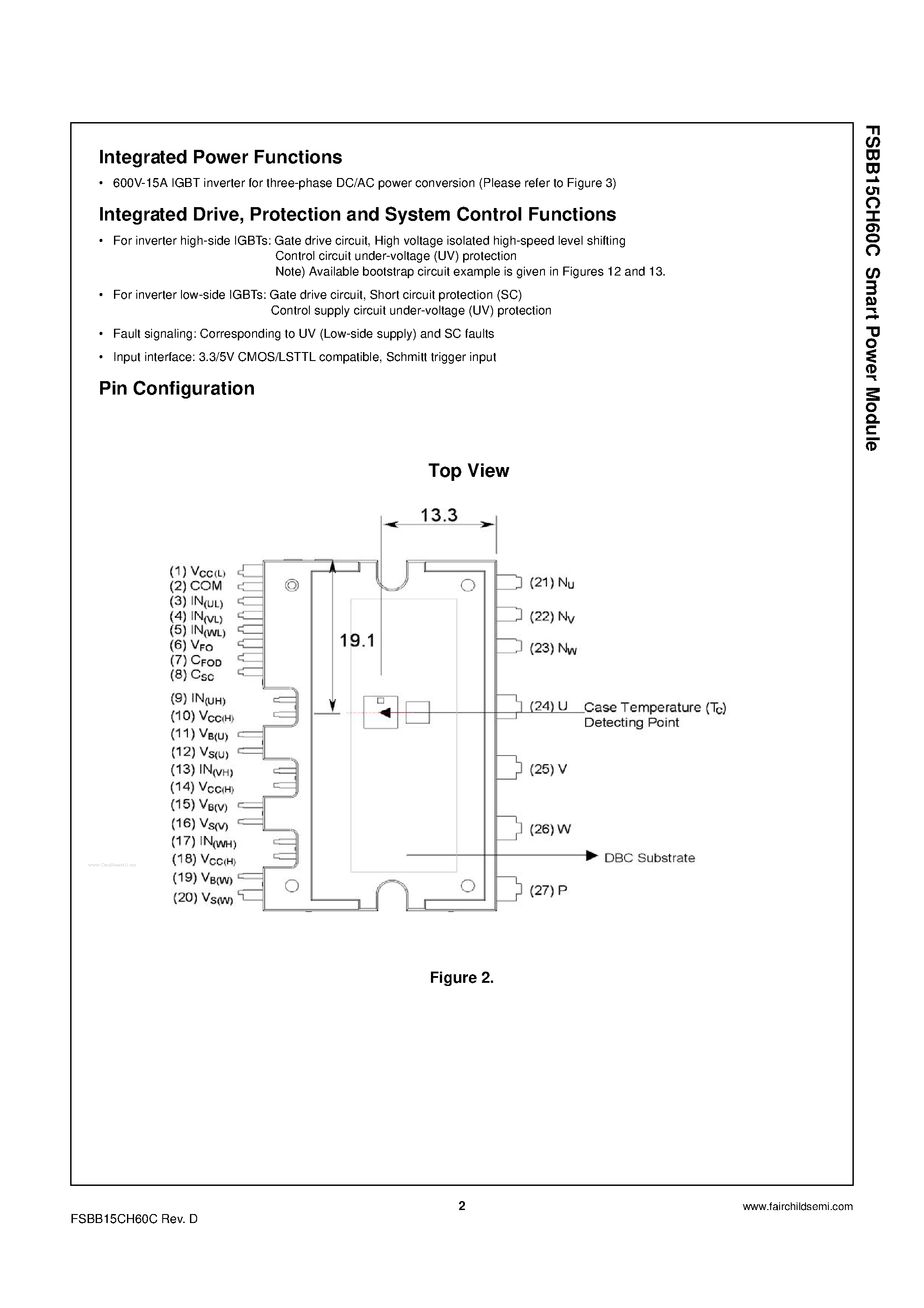 Datasheet FSBB15CH60C - Smart Power Module page 2