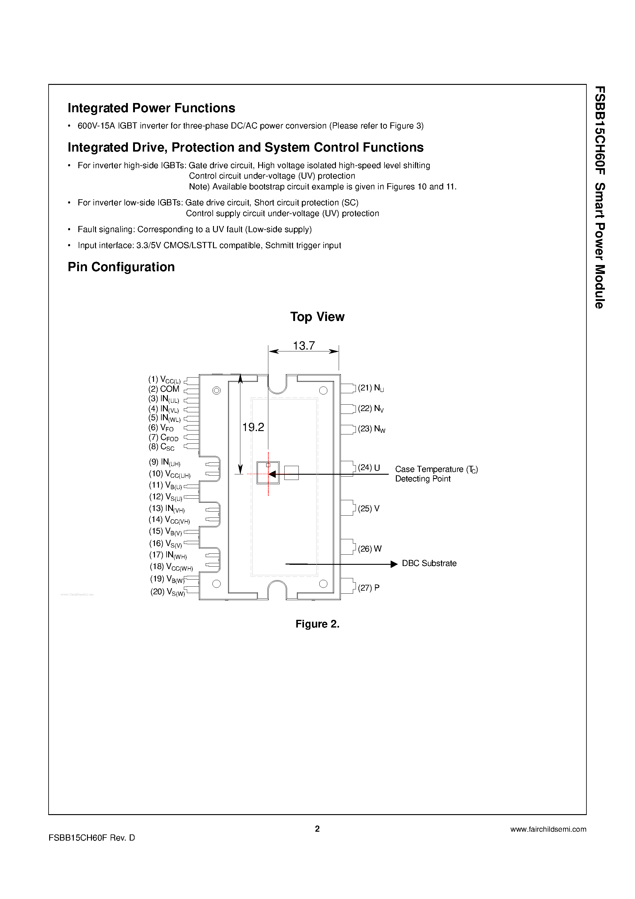 Datasheet FSBB15CH60F - Smart Power Module page 2