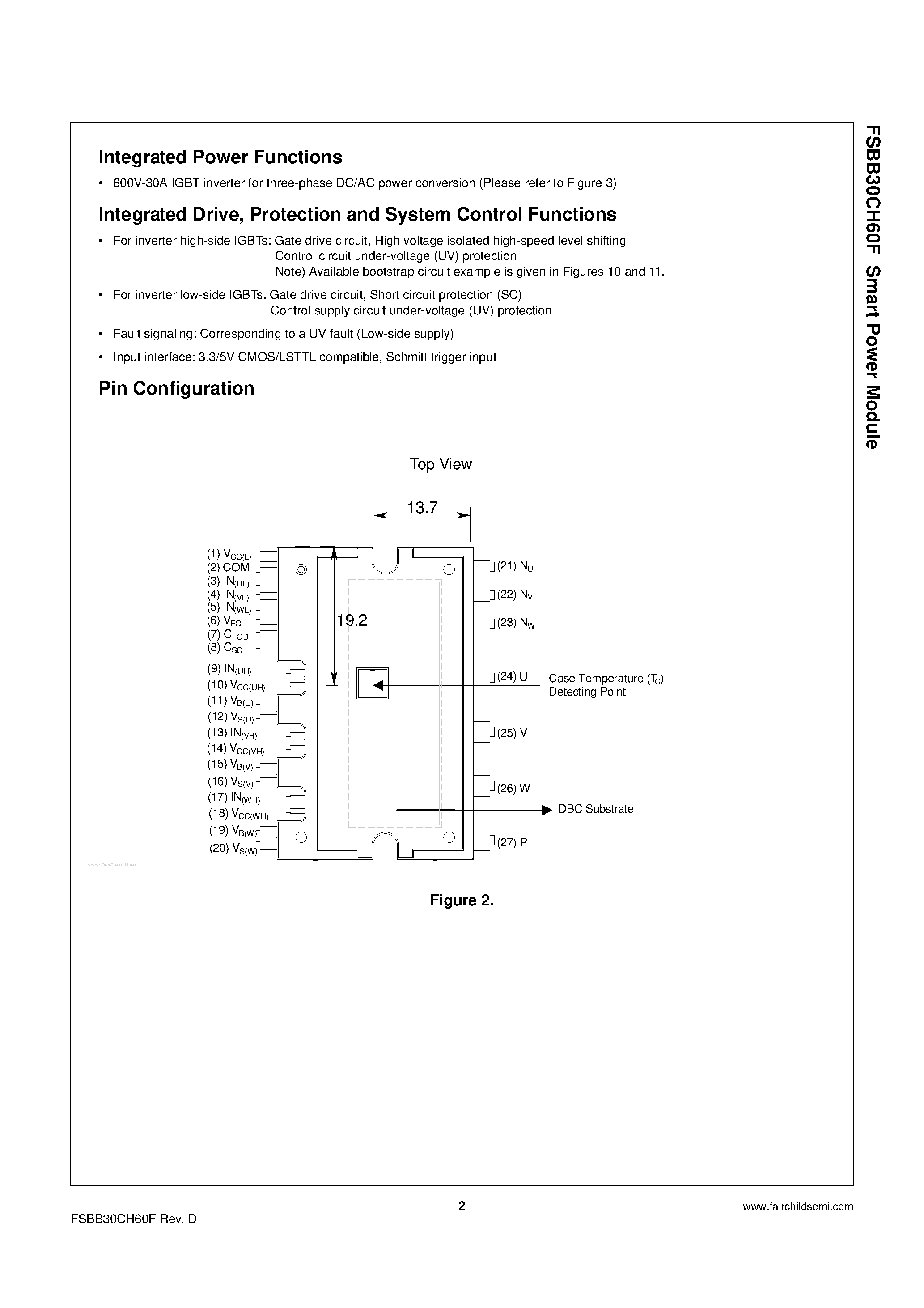 Datasheet FSBB30CH60F - Smart Power Module page 2