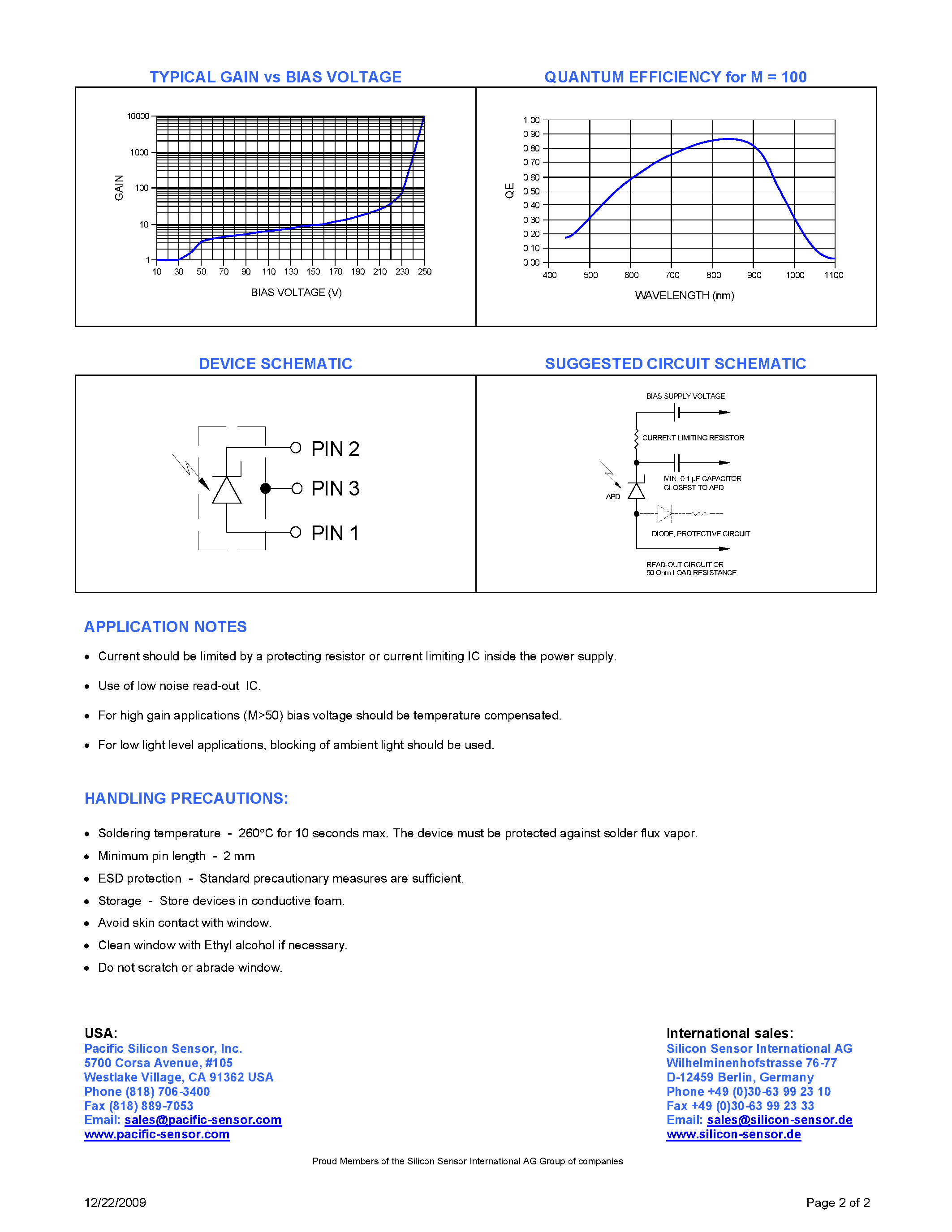 Datasheet AD003B-9-TO5I - Pacific Silicon Sensor page 2