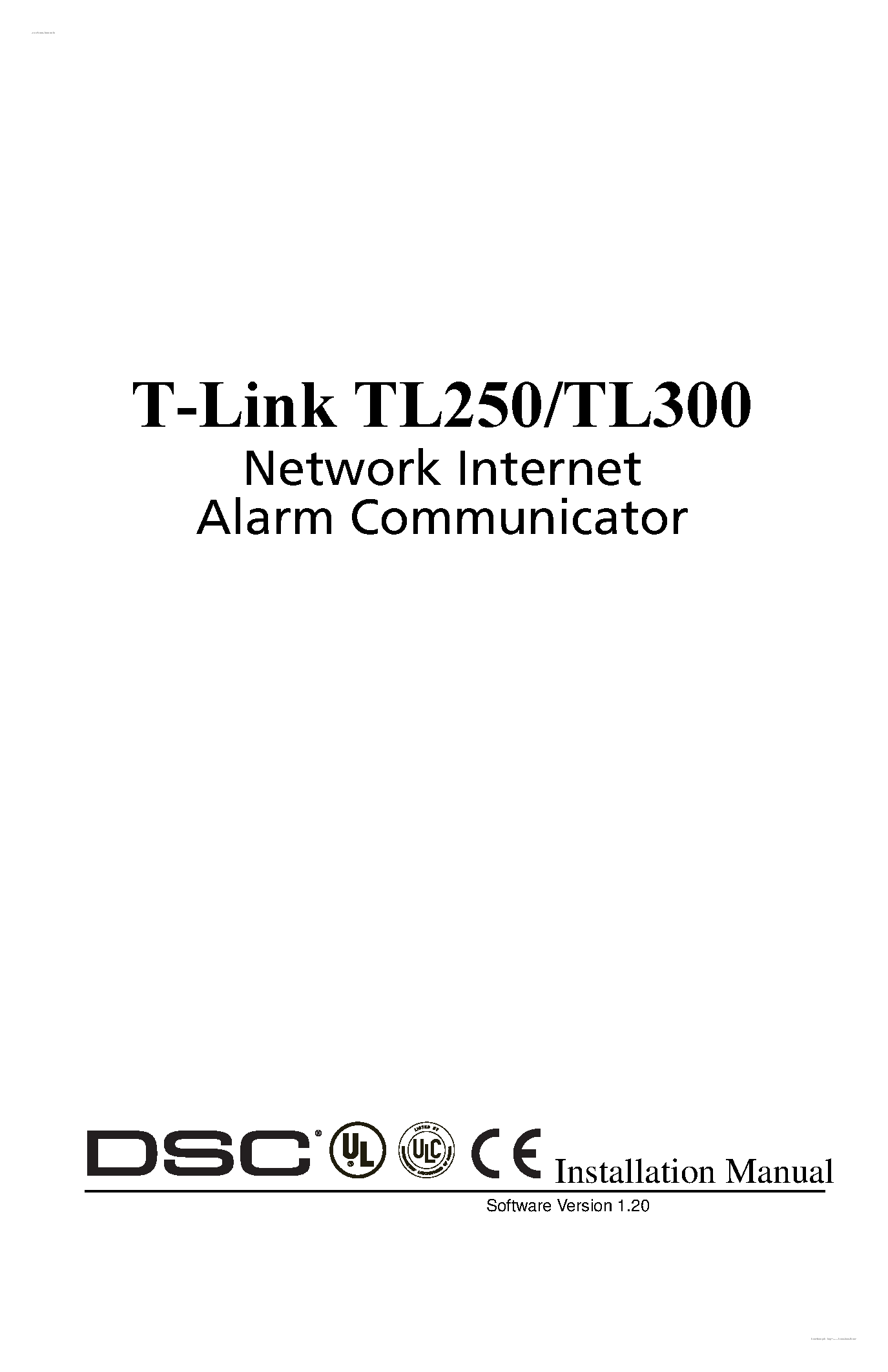 Даташит TL250 - Network Internet Alarm Communicator страница 1