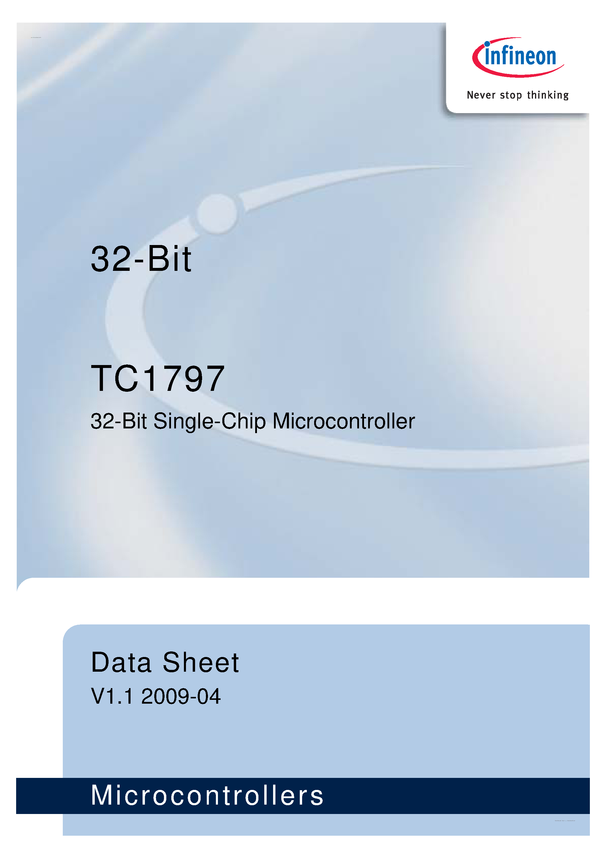 Datasheet SAK-TC1797 - 32-Bit Single-Chip Microcontroller page 1