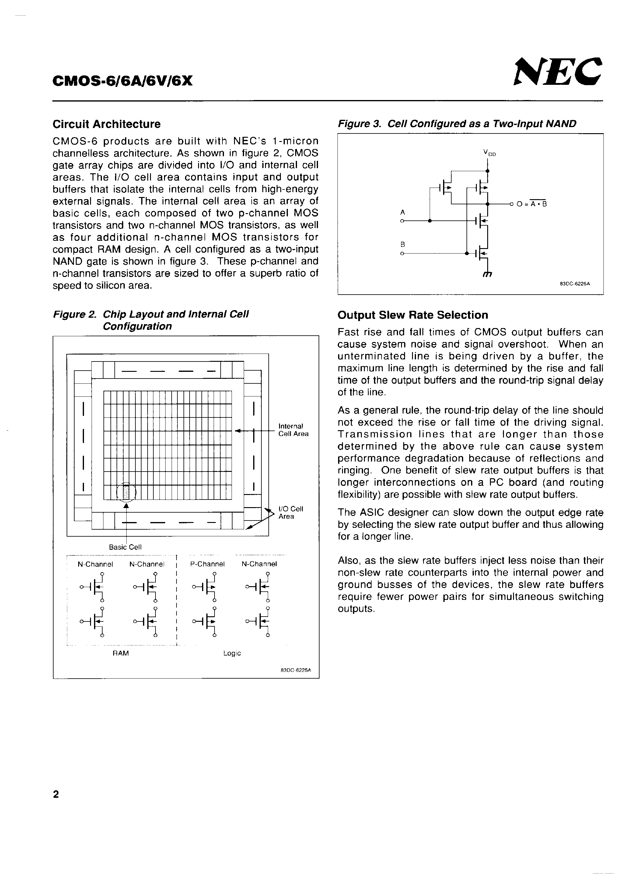 Datasheet UPD65650 - (UPD65650 - UPD65658) CMOS-6/6A/6V/6X 1.0-MICRON CMOS GATE ARRAYS page 2