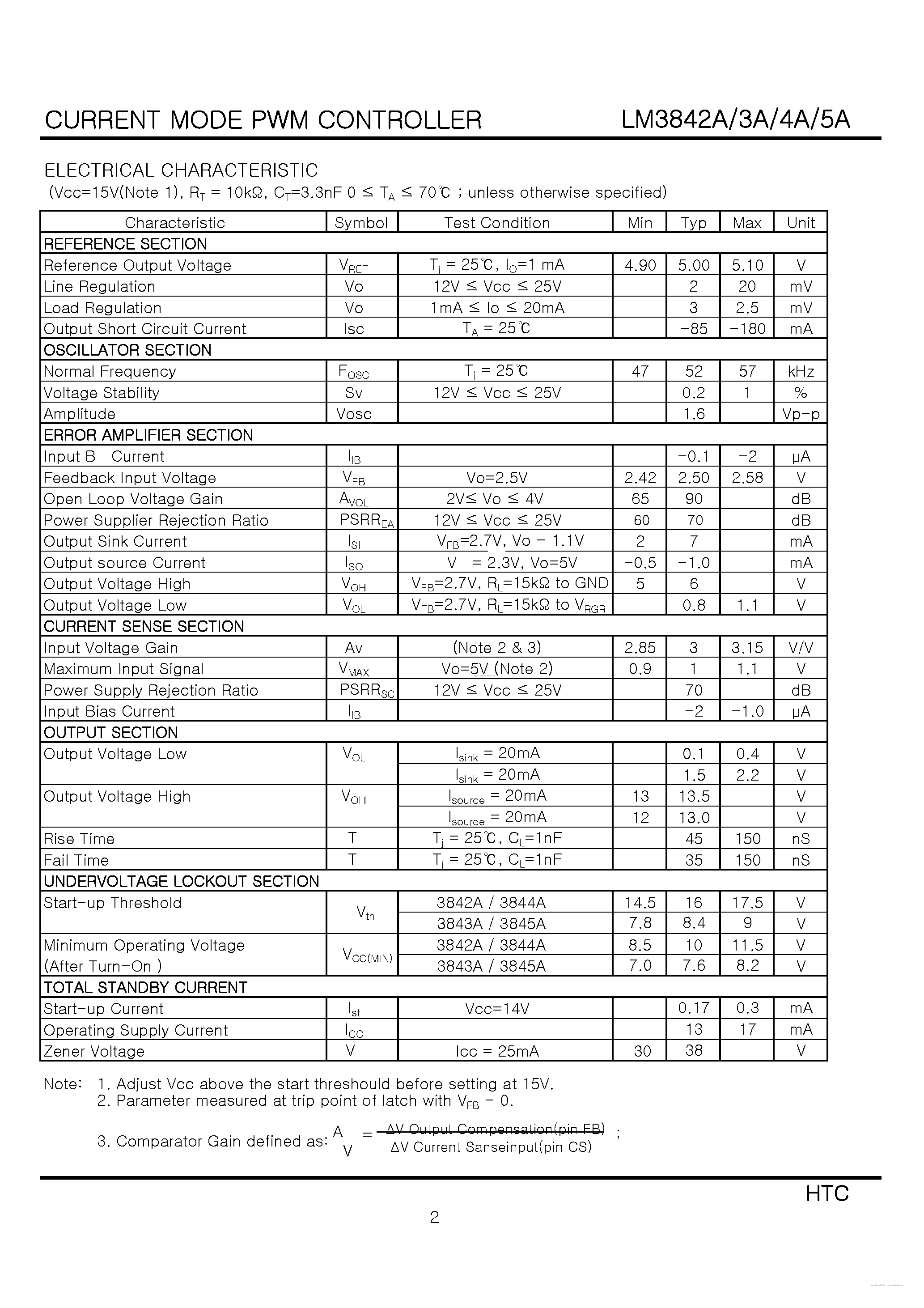 Datasheet LM3842A - page 2