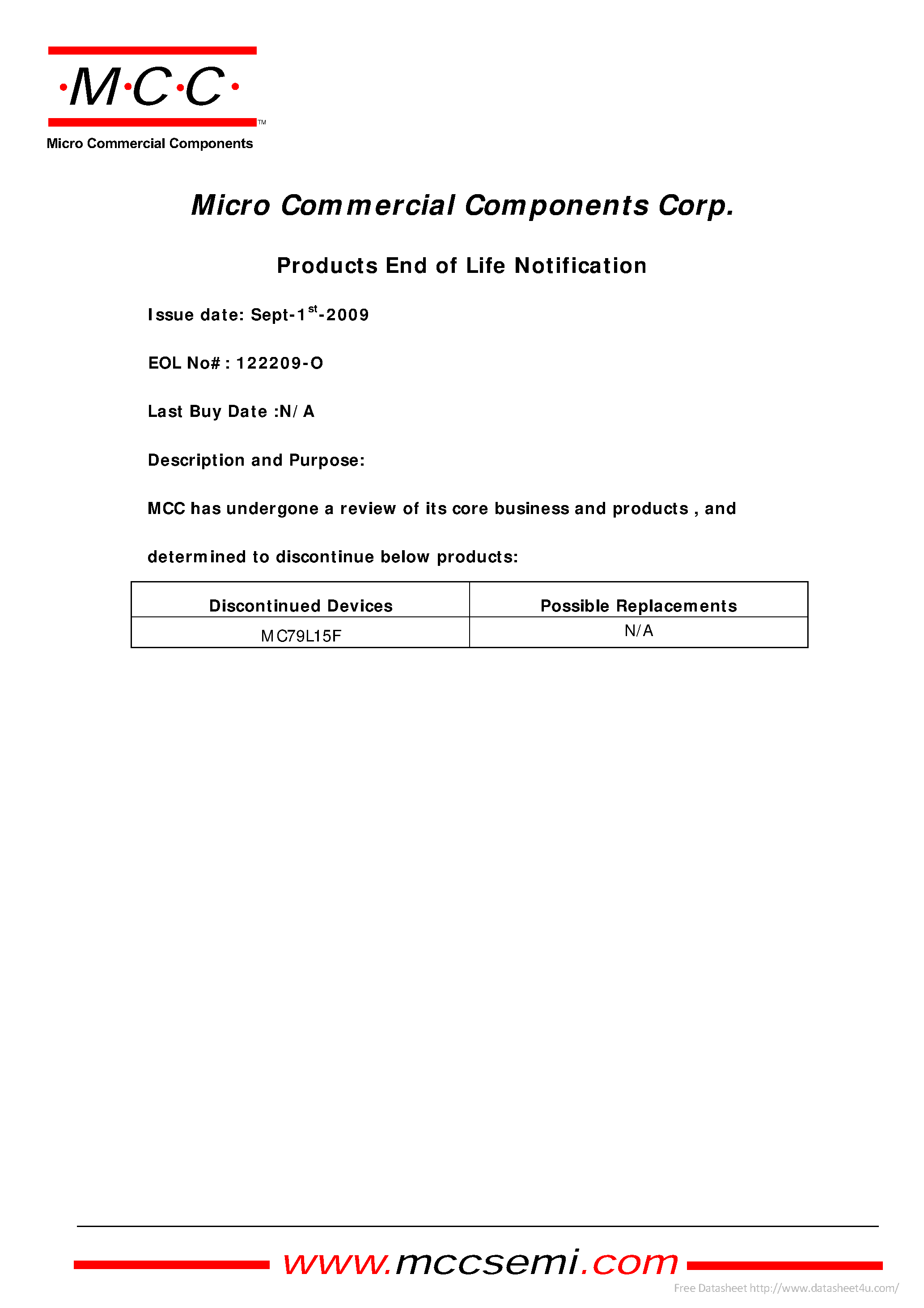 Datasheet MC79L15F - page 1