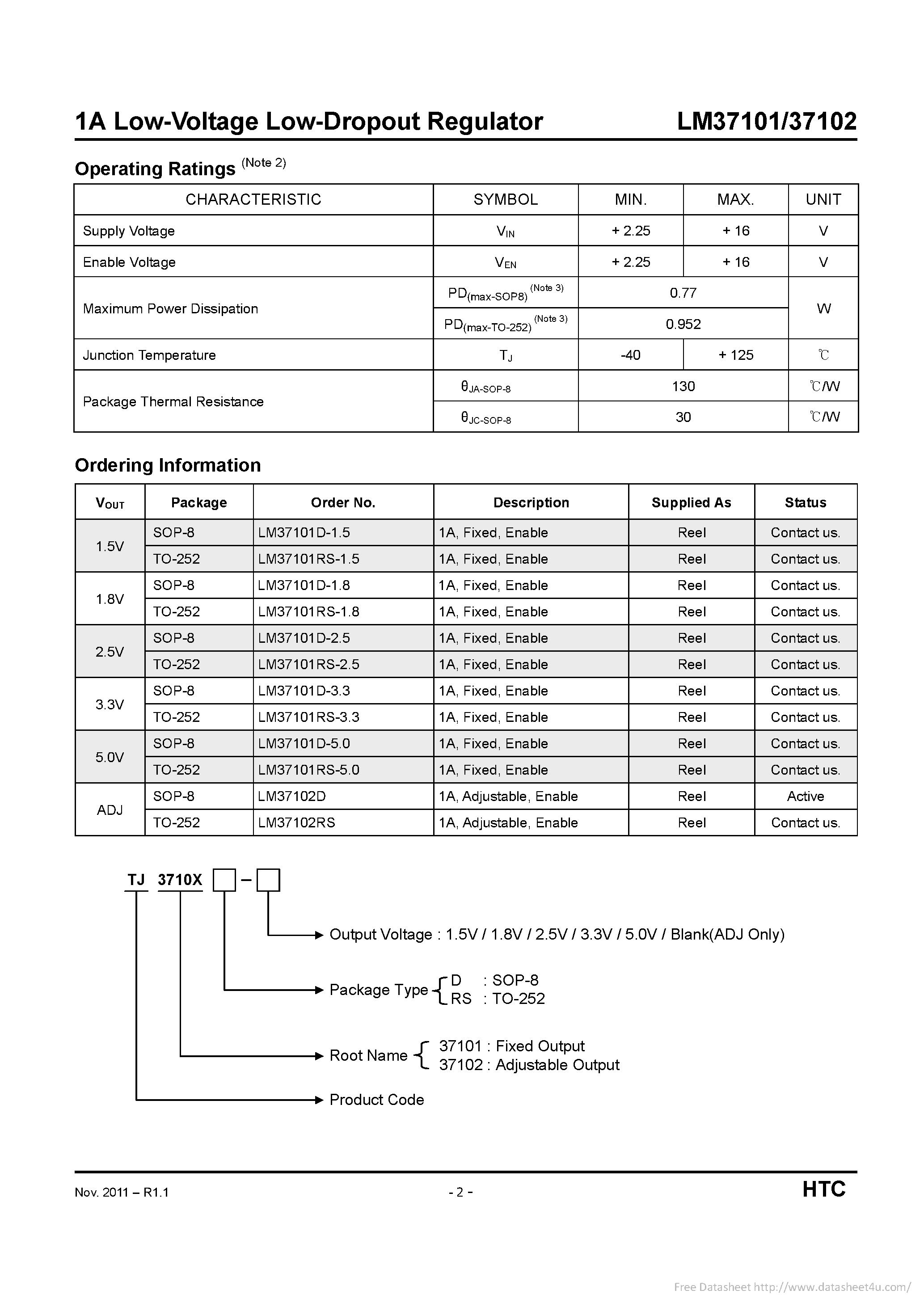 Datasheet LM37101 - page 2