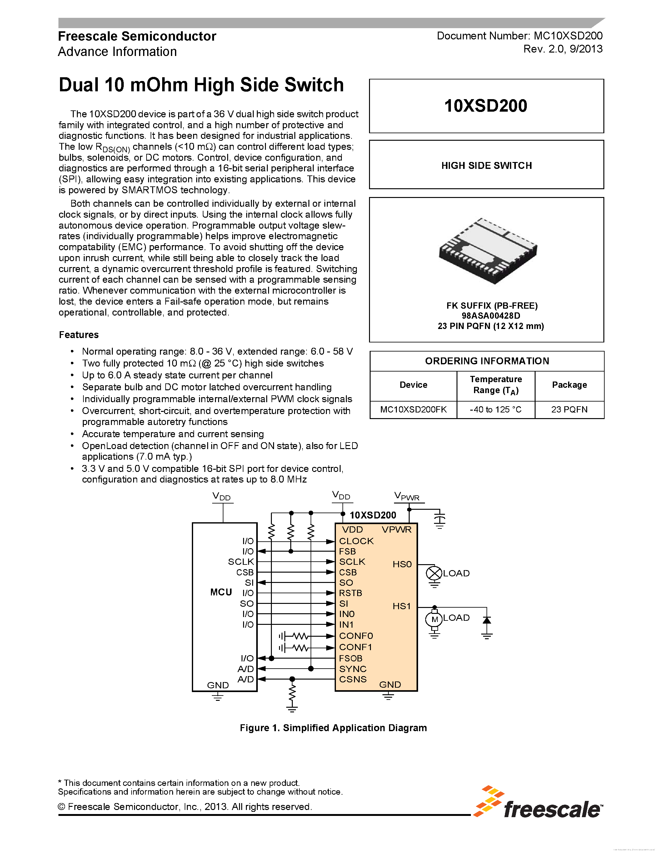 Datasheet MC10XSD200 - page 1
