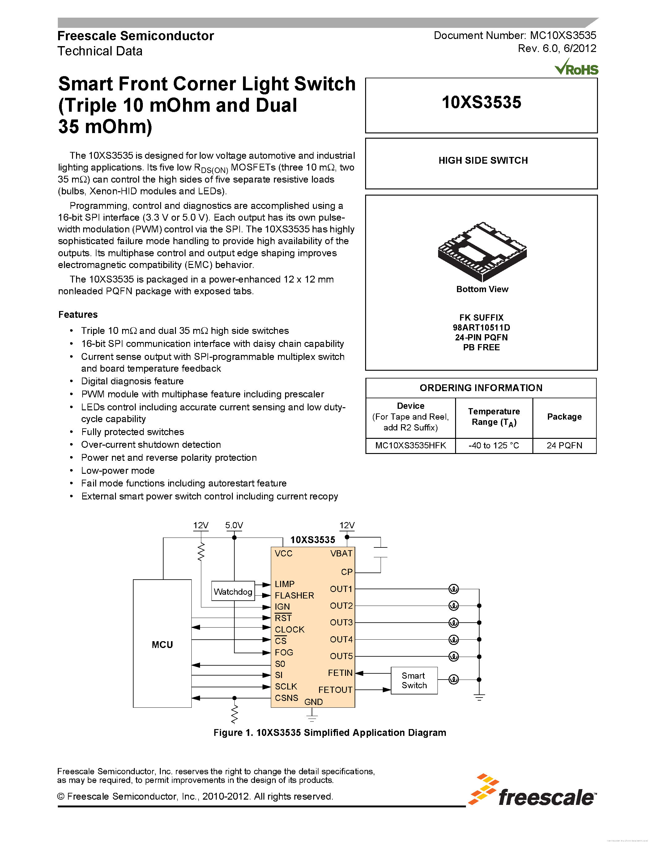 Datasheet MC10XS3535 - page 1