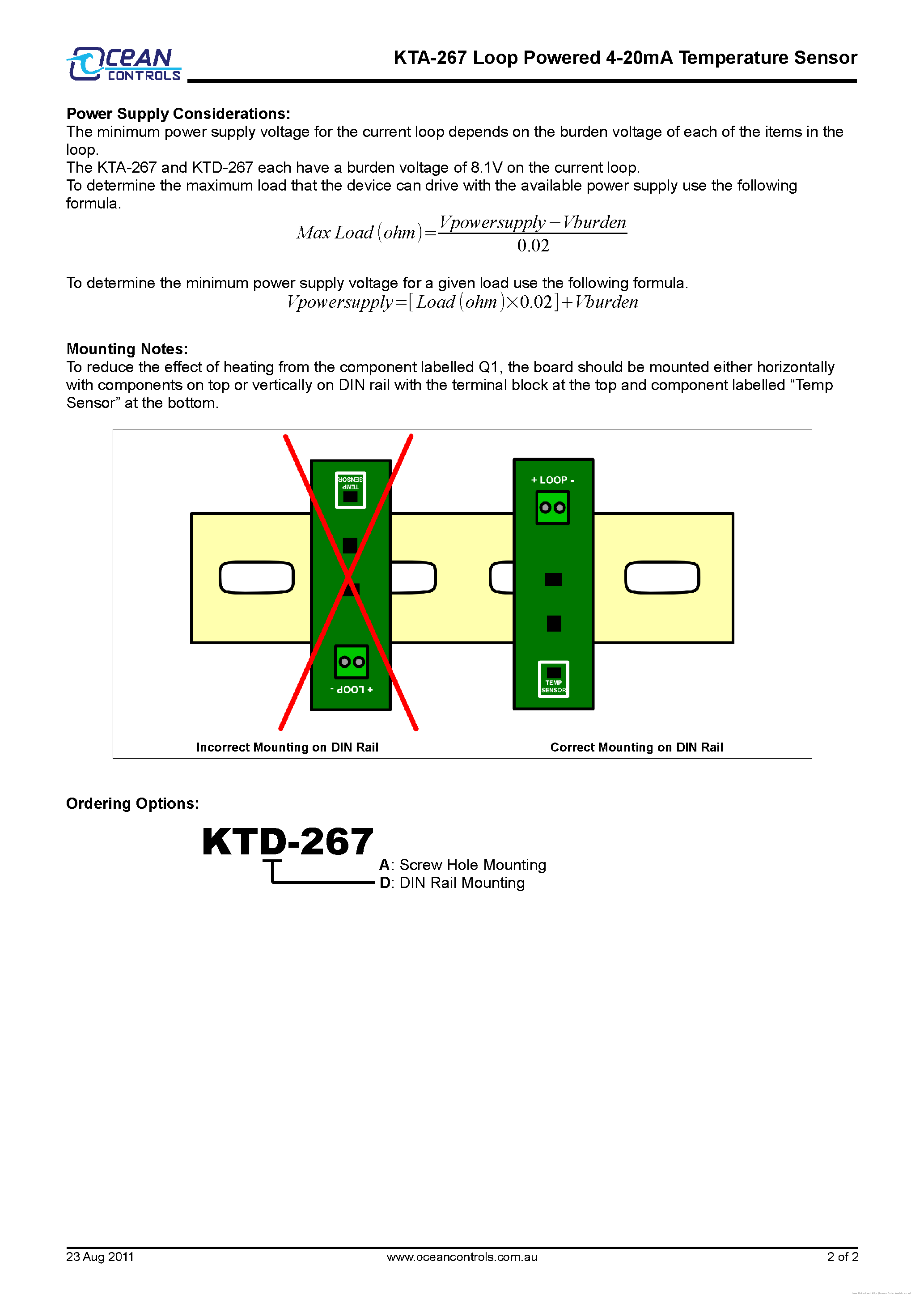 Datasheet KTA-267 - page 2