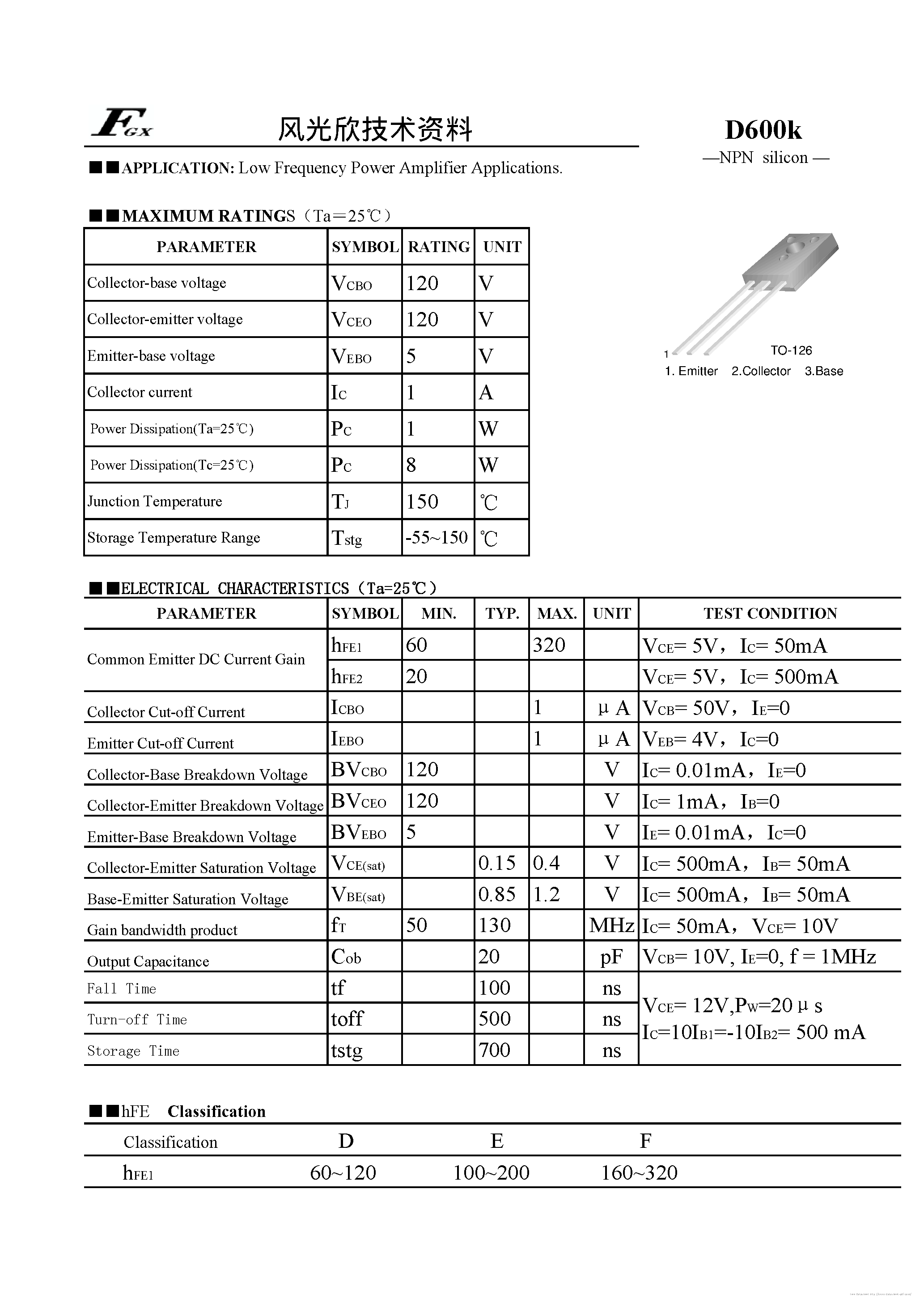 Даташит на микросхему D600K страница 1 Даташит D600K - страница 1