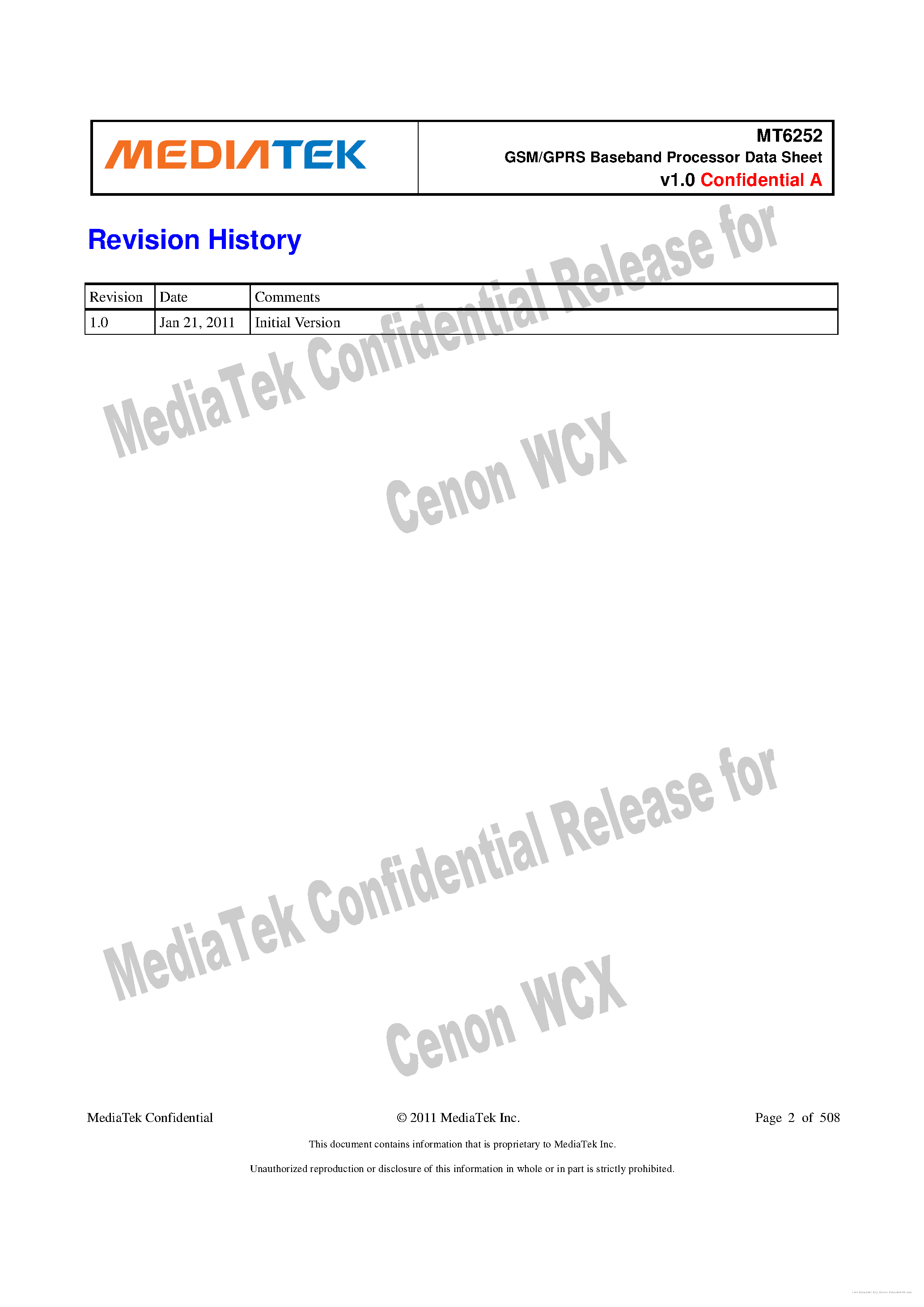 Даташит на микросхему MT6252 страница 2 Даташит MT6252 - страница 2