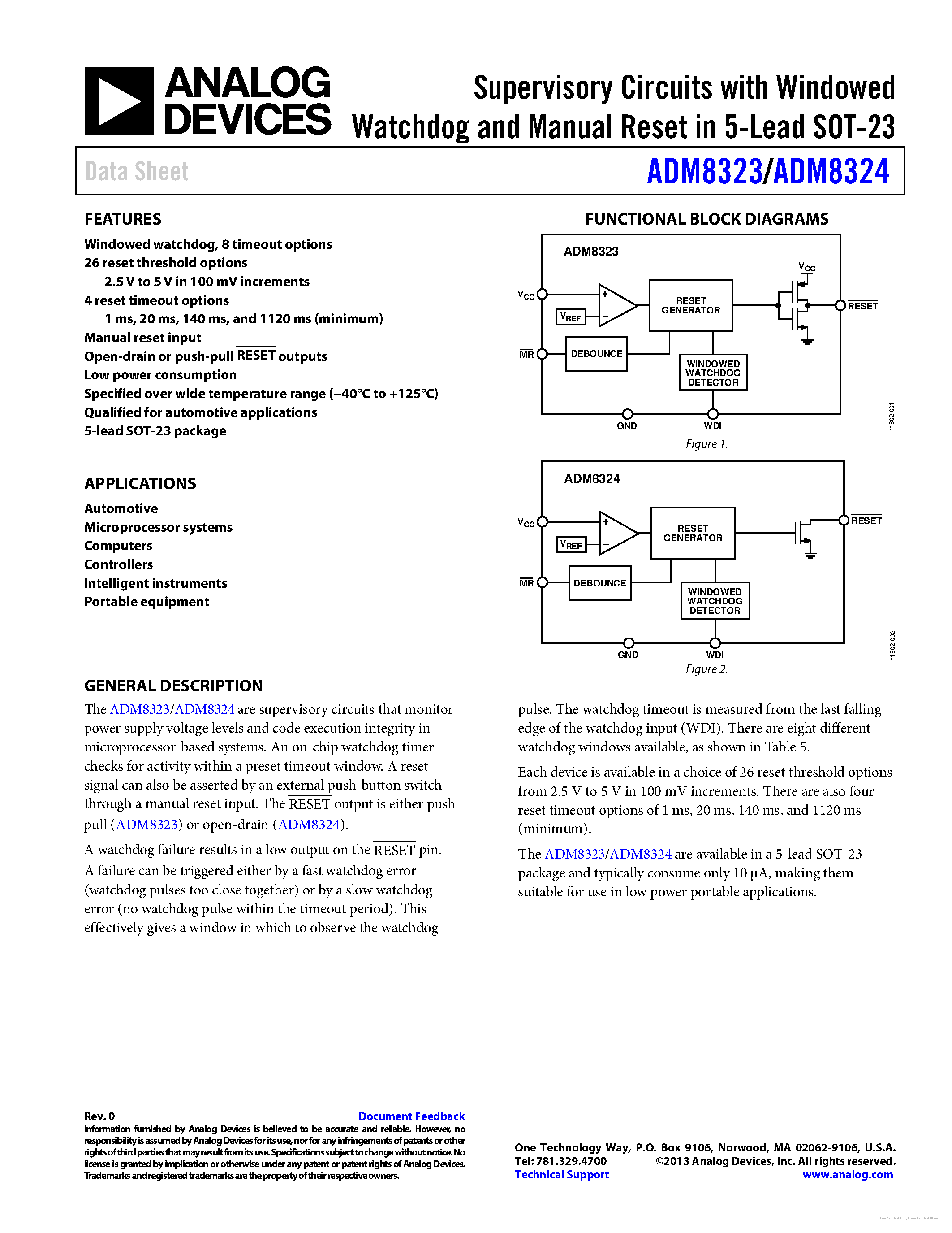 Datasheet ADM8323 - page 1