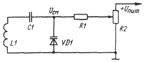 Схема включения варикапа в колебательный контур генератора