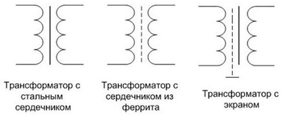Условные обозначения трансформаторов на схемах