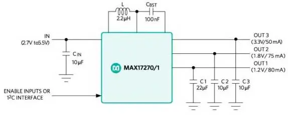 Типовая схема включения MAX17270