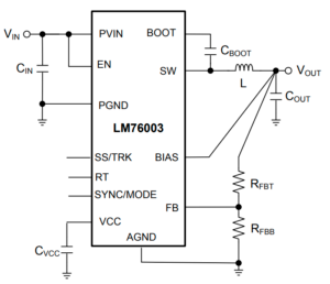 Типовая схема включения LM76002/3