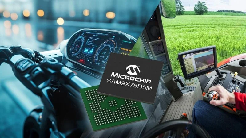 Microchip SAM9X75D5M hybrid MCU/MPU SiP