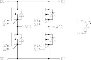 Схема включения транзисторов модуля F4-23MR12W1M1_B11