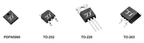 Варианты корпусных исполнений транзисторов N80V-N85V