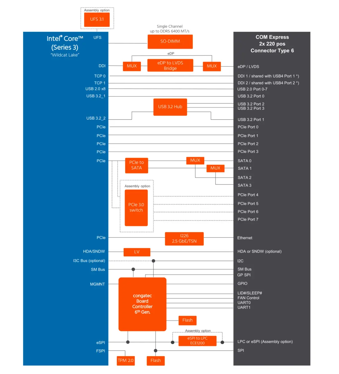 conga-TC300 block diagram
